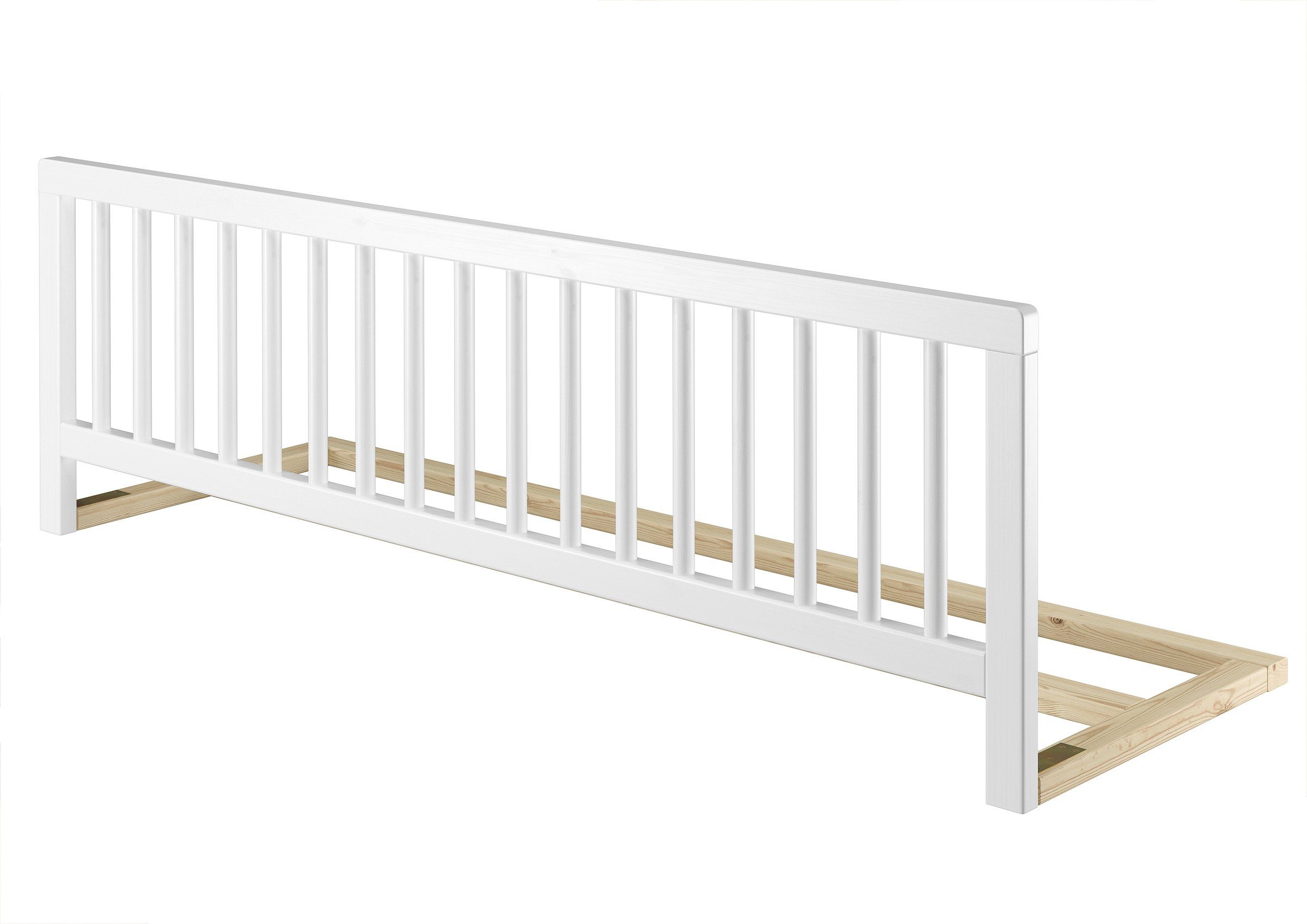 ERST-HOLZ Bettschutzgitter Kindersicherung Rausfallschutz Universal Klappbar aus Kiefer Massiv