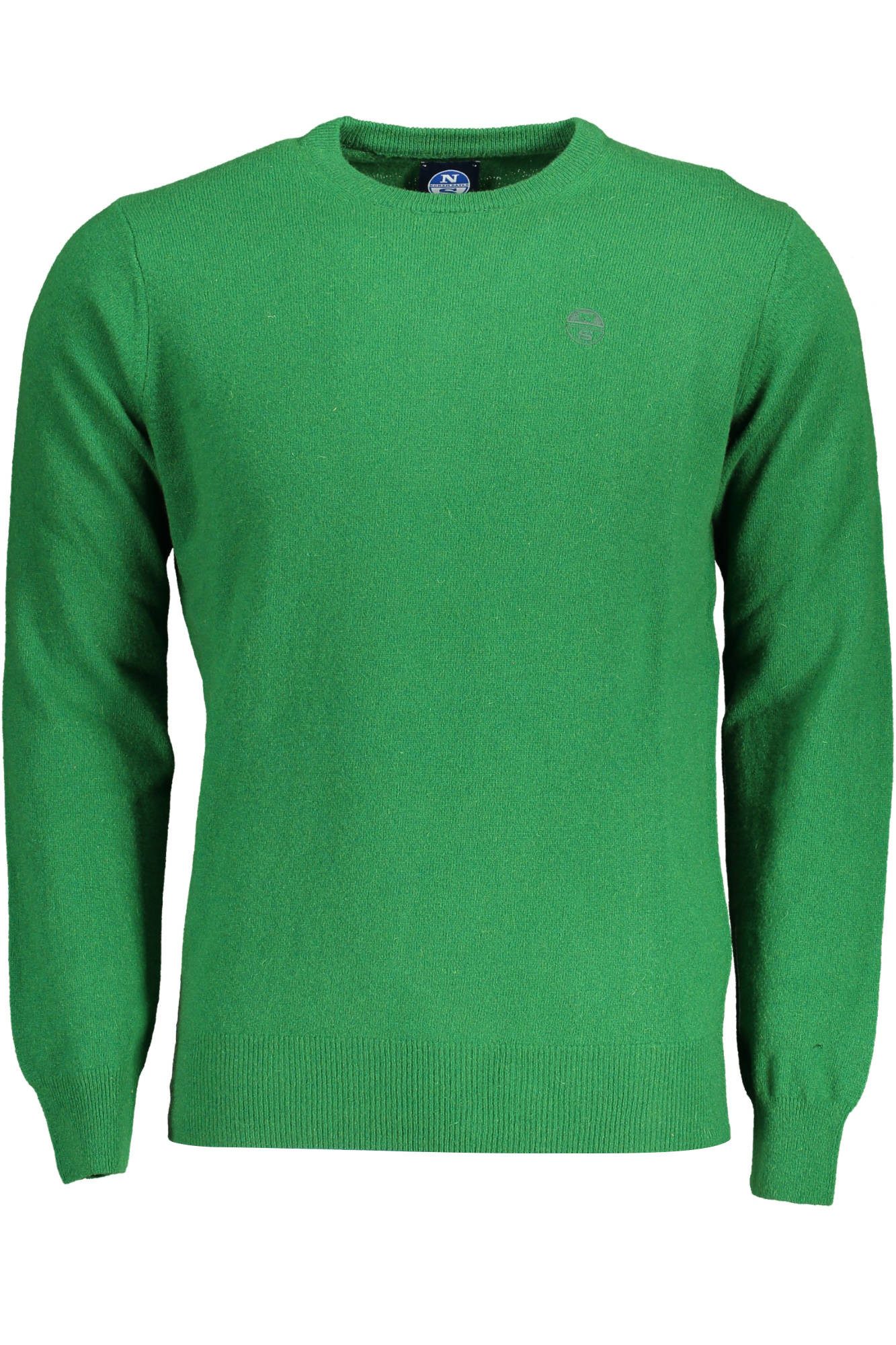 North Sails Strickpullover Grüner Herrenpullover mit Stickerei & Rundhalsausschnitt