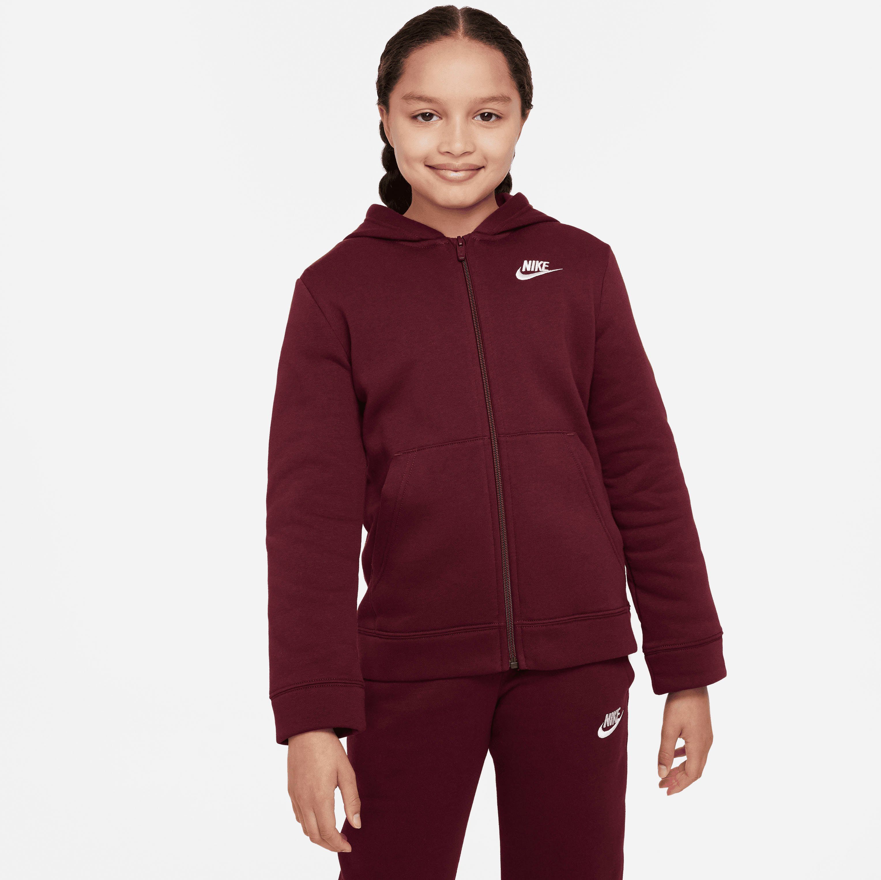 2-tlg), für Kinder BEETROOT/DARK Nike NSW CORE (Set, Sportswear DARK BEETROOT/WHITE Jogginganzug