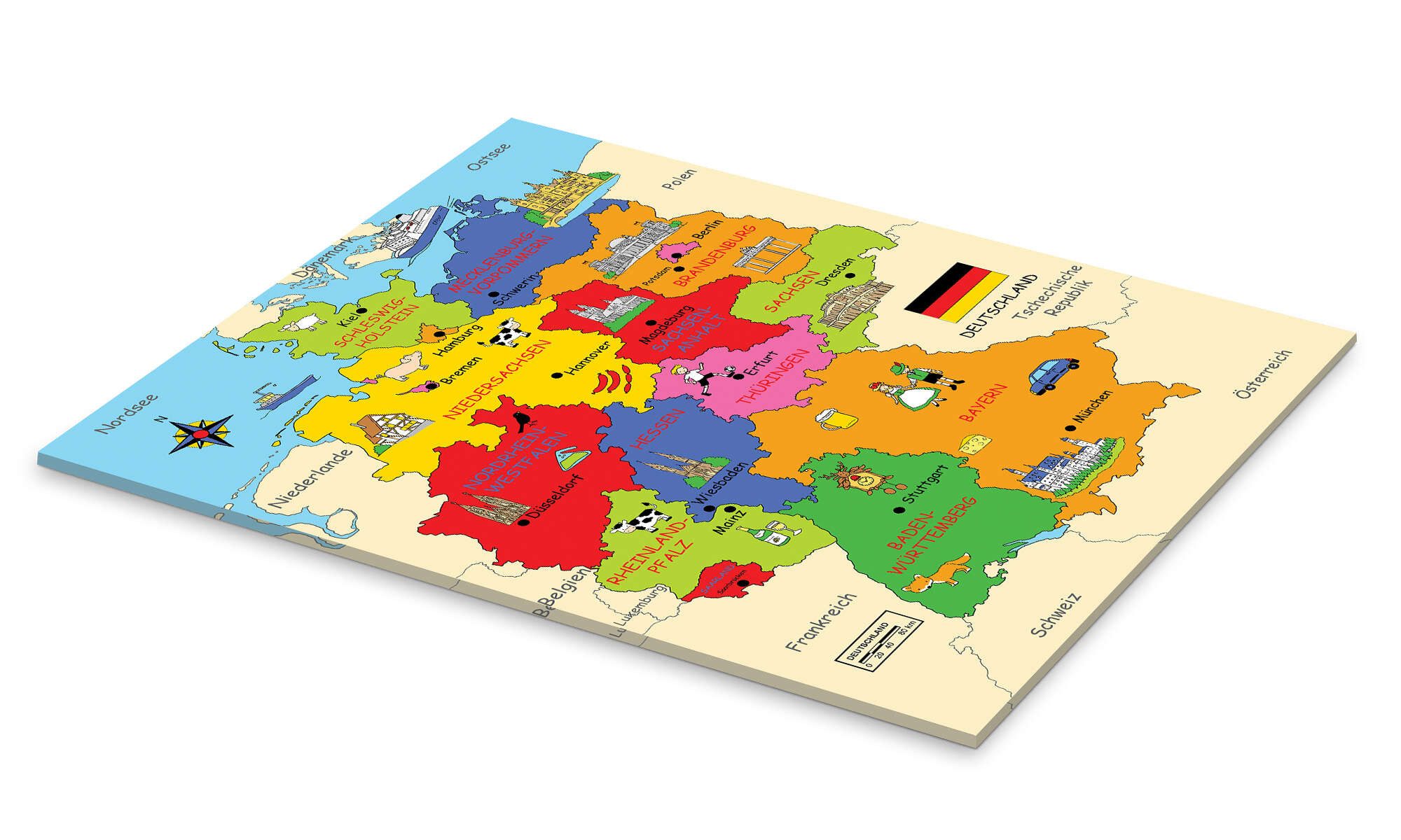 Posterlounge Wandbild Bundesländer für Kinder, Fluffy Feelings, erhältlich günstig online kaufen