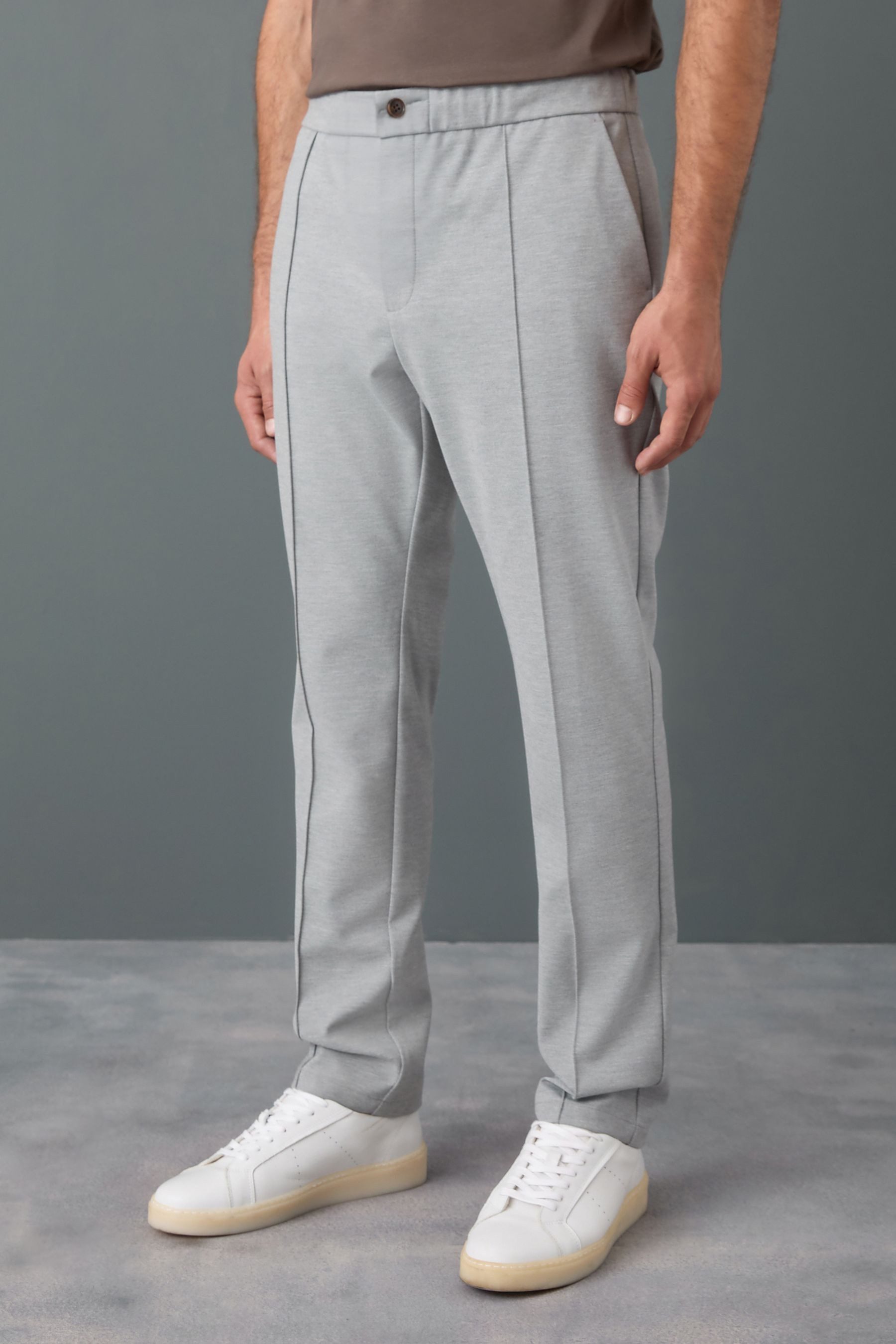 Next Dehnbund-Hose Elegante Slim Fit Hose mit Elastikbund und Wolle (1-tlg)