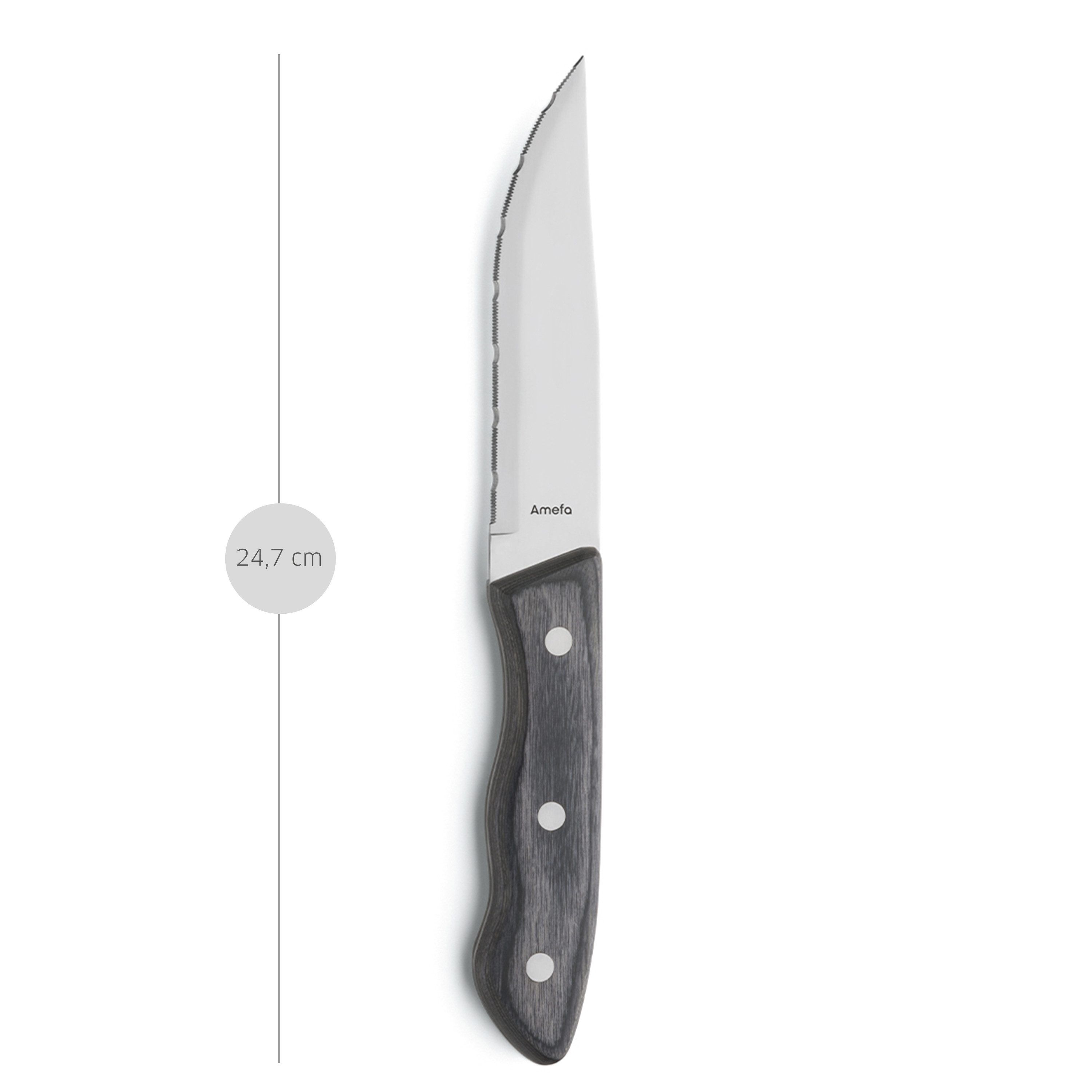 Amefa Steakmesser HERCULE (3 Stück), spülmaschinenfest, optimale Schärfe