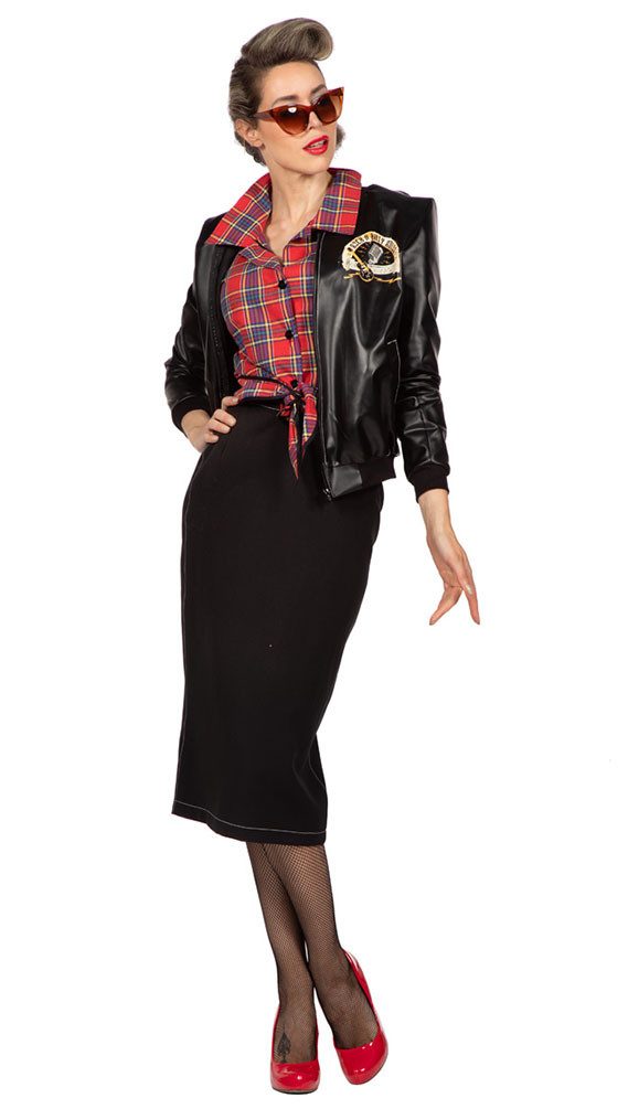 Karneval-Klamotten Kostüm 50er Jahre Damenkostüm Rock n Roll Jacke, Rock 'n günstig online kaufen