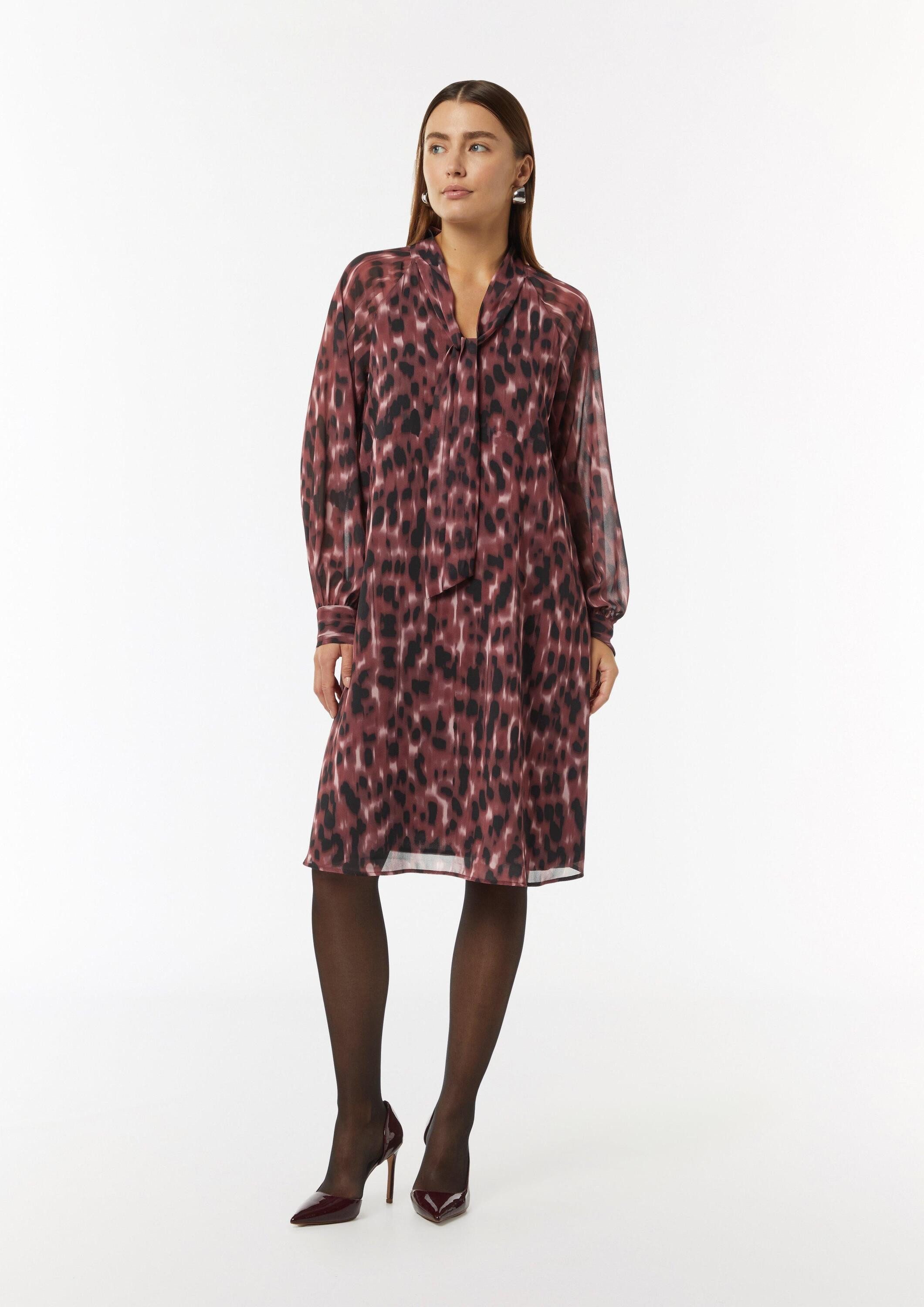 comma Minikleid Kleid Gemustertes Chiffonkleid mit günstig online kaufen