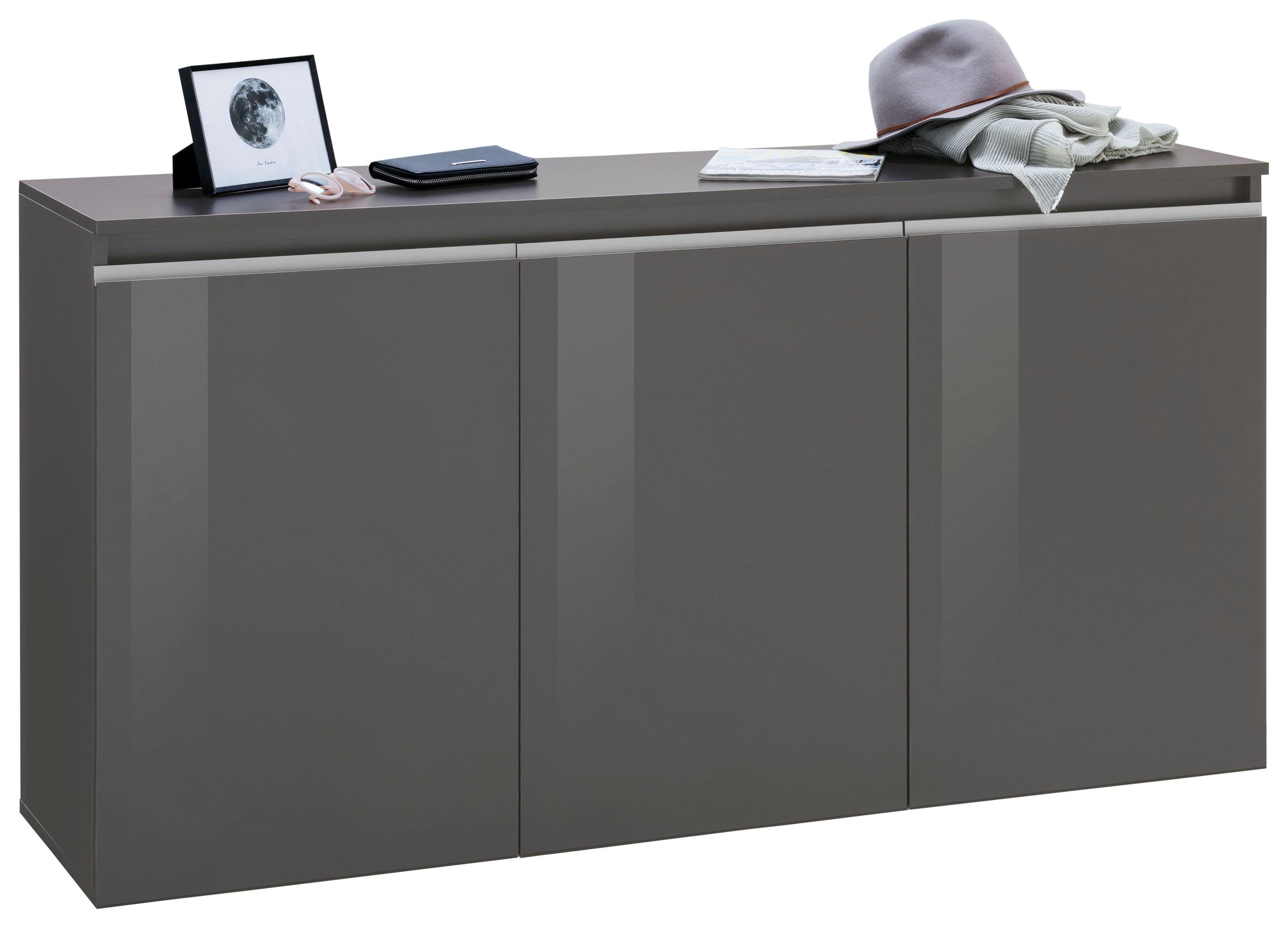 INOSIGN Kommode Magic, Kommode, Schrank, Sideboard, Kredenz, mit 3 Türen, Komplett Hochglanz lackiert, (B/T/H) 150x40x81 cm