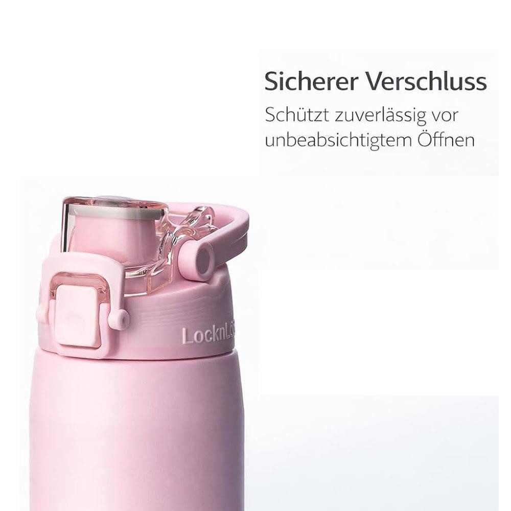 LocknLock Thermoflasche Edelstahl-Thermoflasche 720 ml, One-Touch, Tragegriff, rutschfest, auslaufsicher, kohlensäuregeeignet – Bild 5 von 5