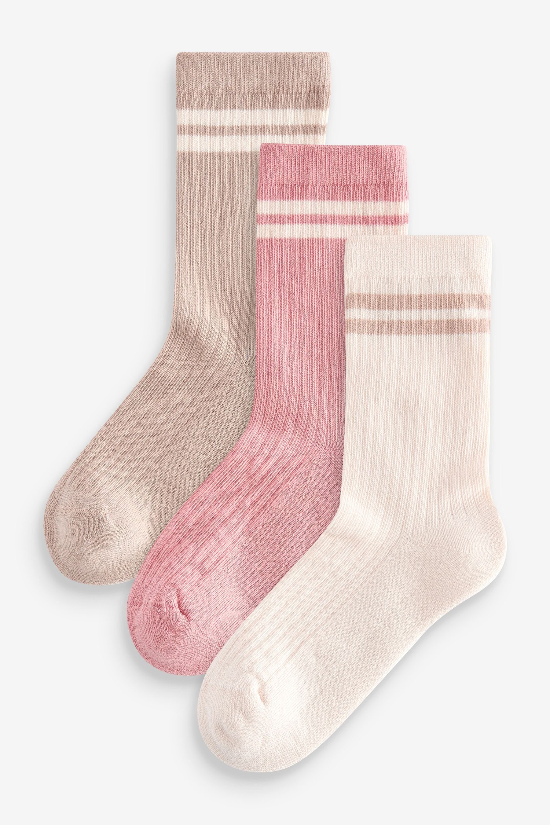 Next Kurzsocken Knöchelsocken mit gepolsterter Sohle, 3er-Pack (3-Paar)