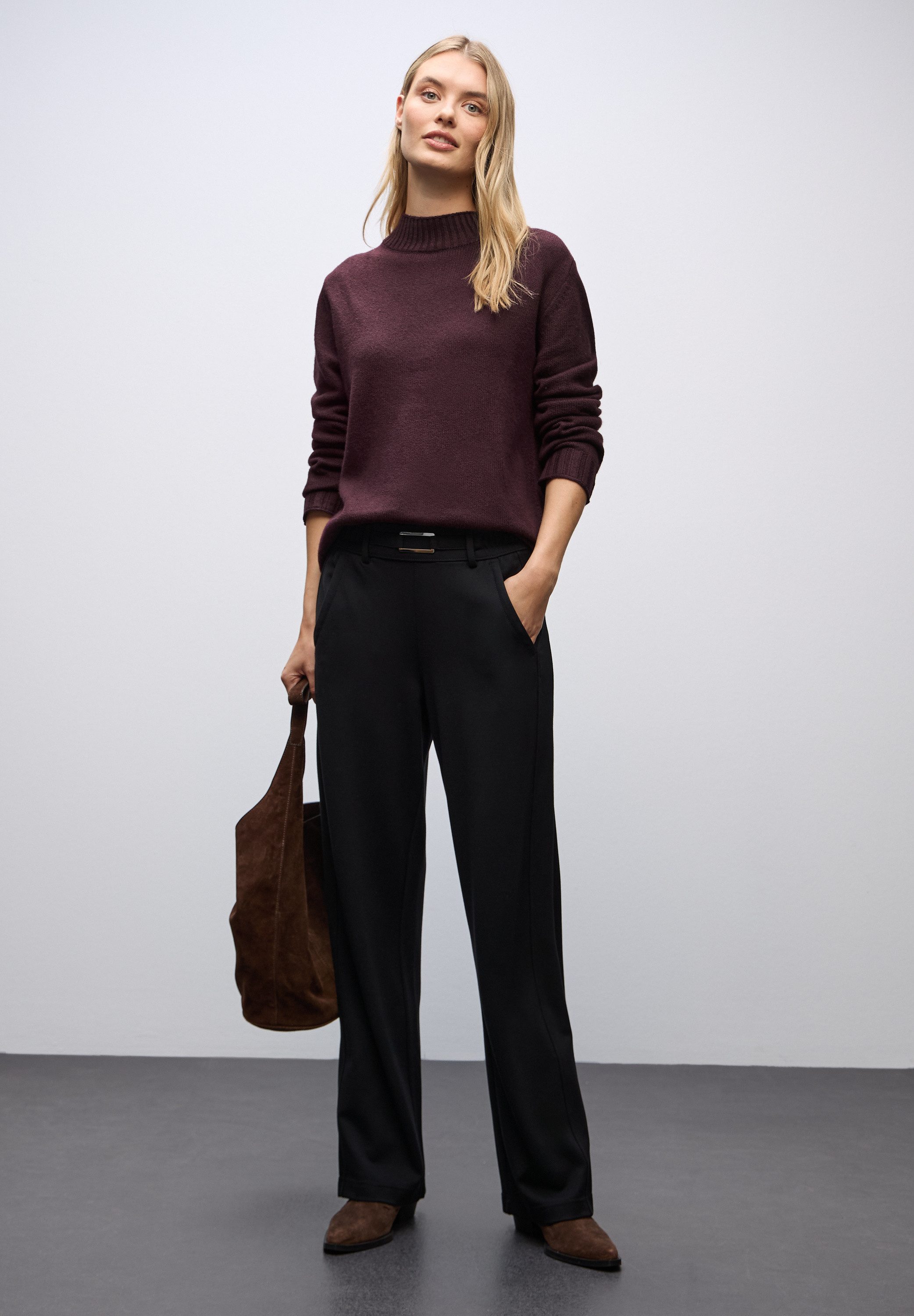 STREET ONE Rollkragenpullover mit Rippbündchen