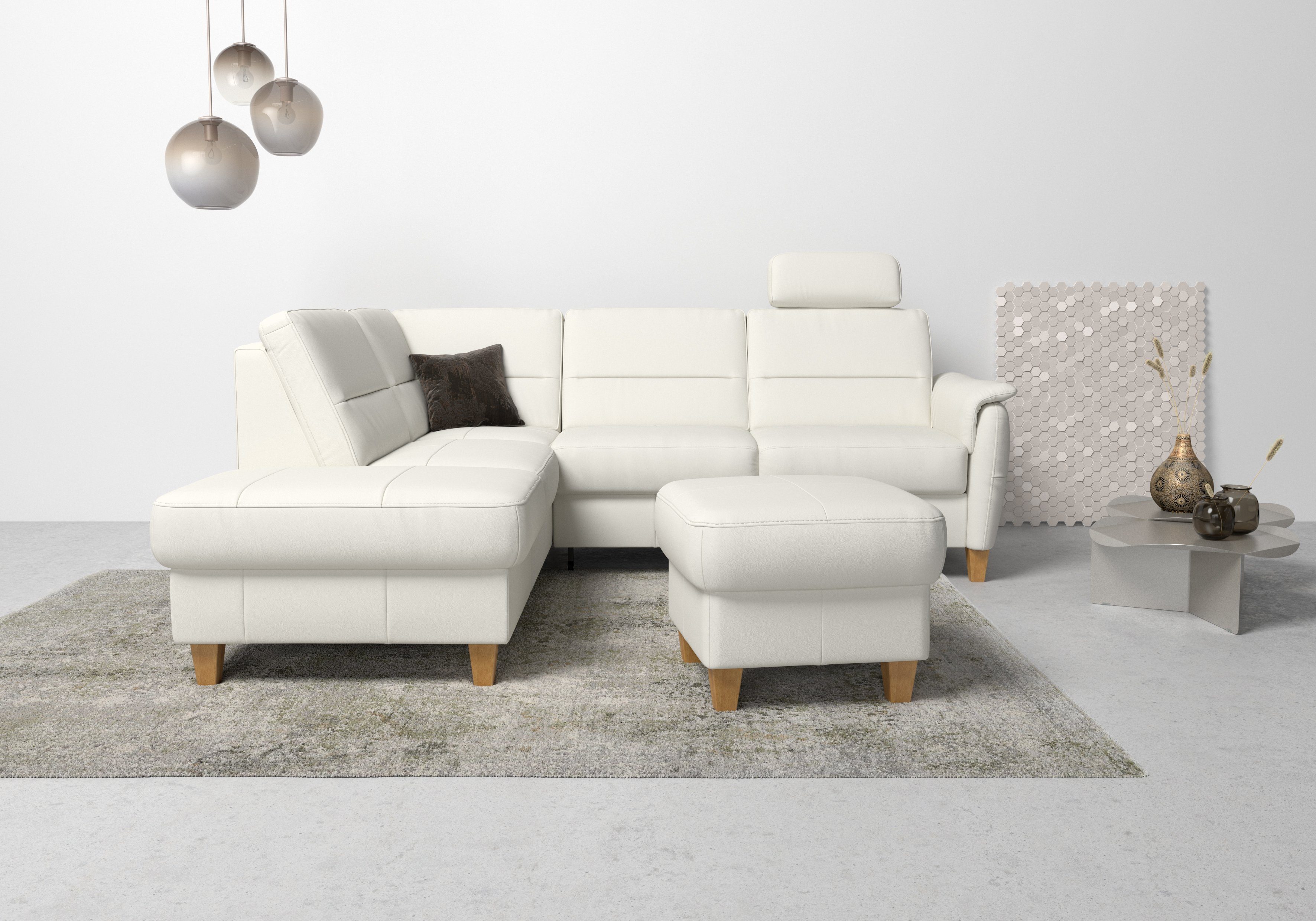 Home affaire Ecksofa Palmera L-Form, Federkern, günstig online kaufen