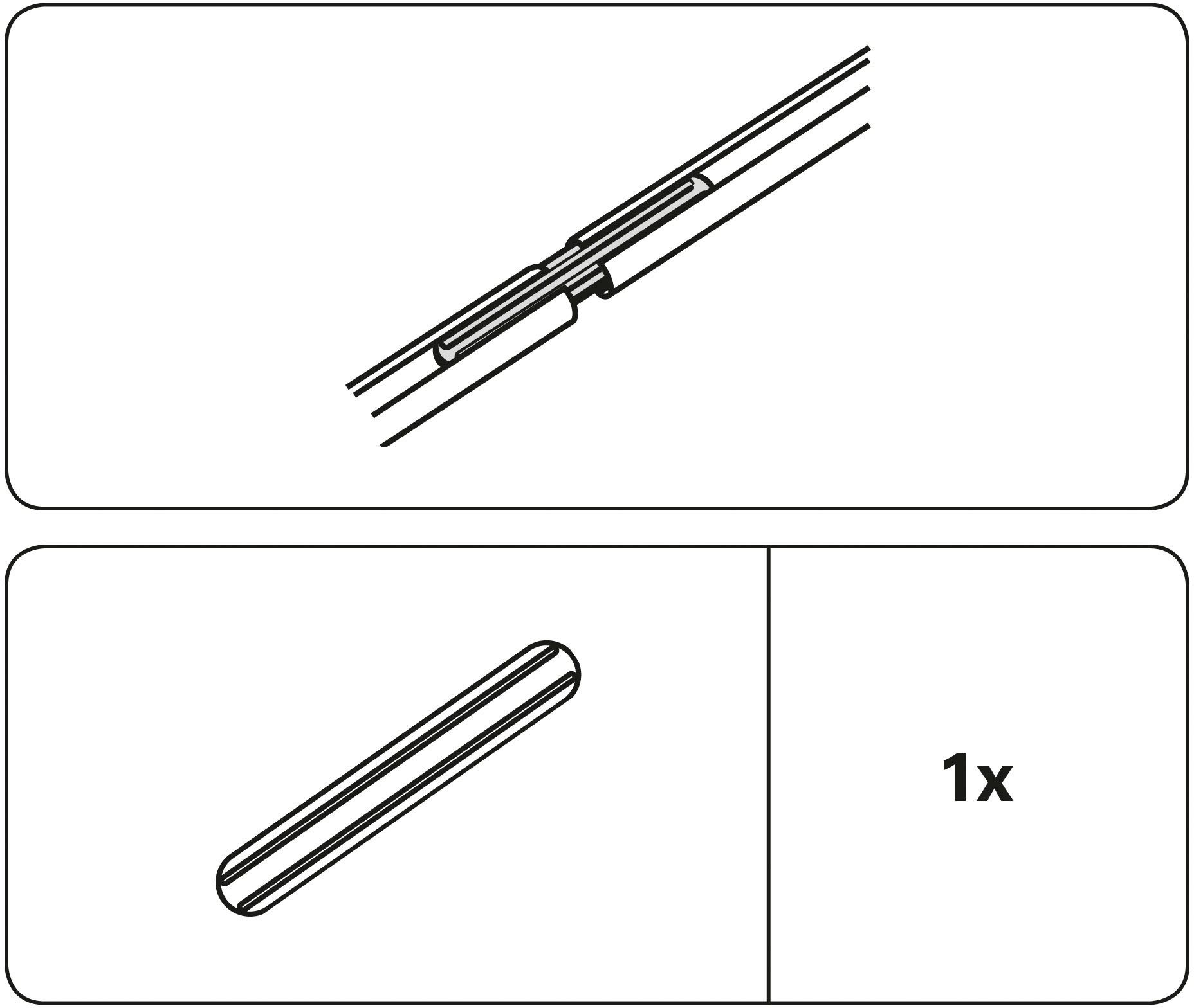 GARDINIA Gardinenstangenhalter Gardinenschienen-Verbinder, (1-St), Serie Aluminiumschiene 13 mm – Bild 2 von 3