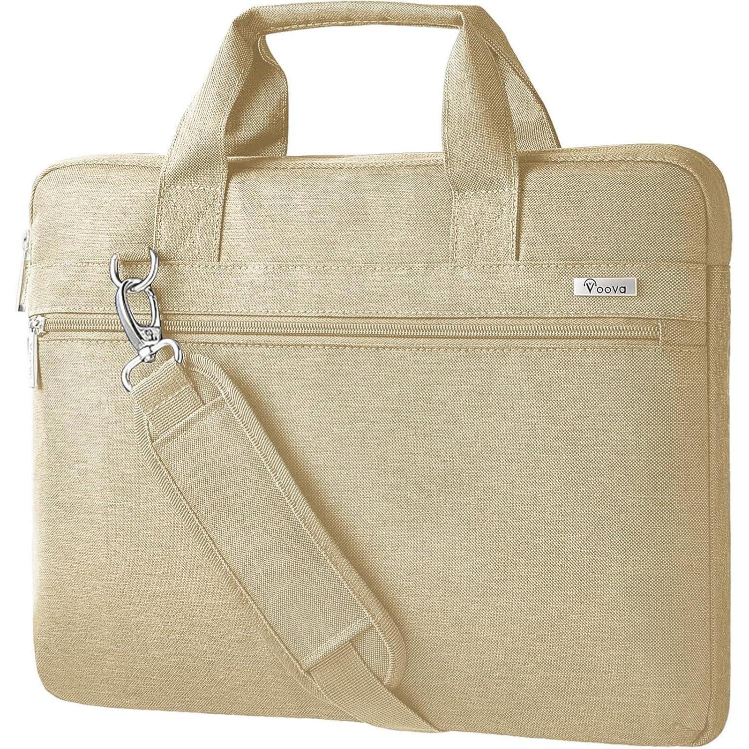 LuxusKollektion Laptoptasche Laptoptasche 360°Schutz 17-17,3 Zoll Wasserdicht Stoßfest Beige
