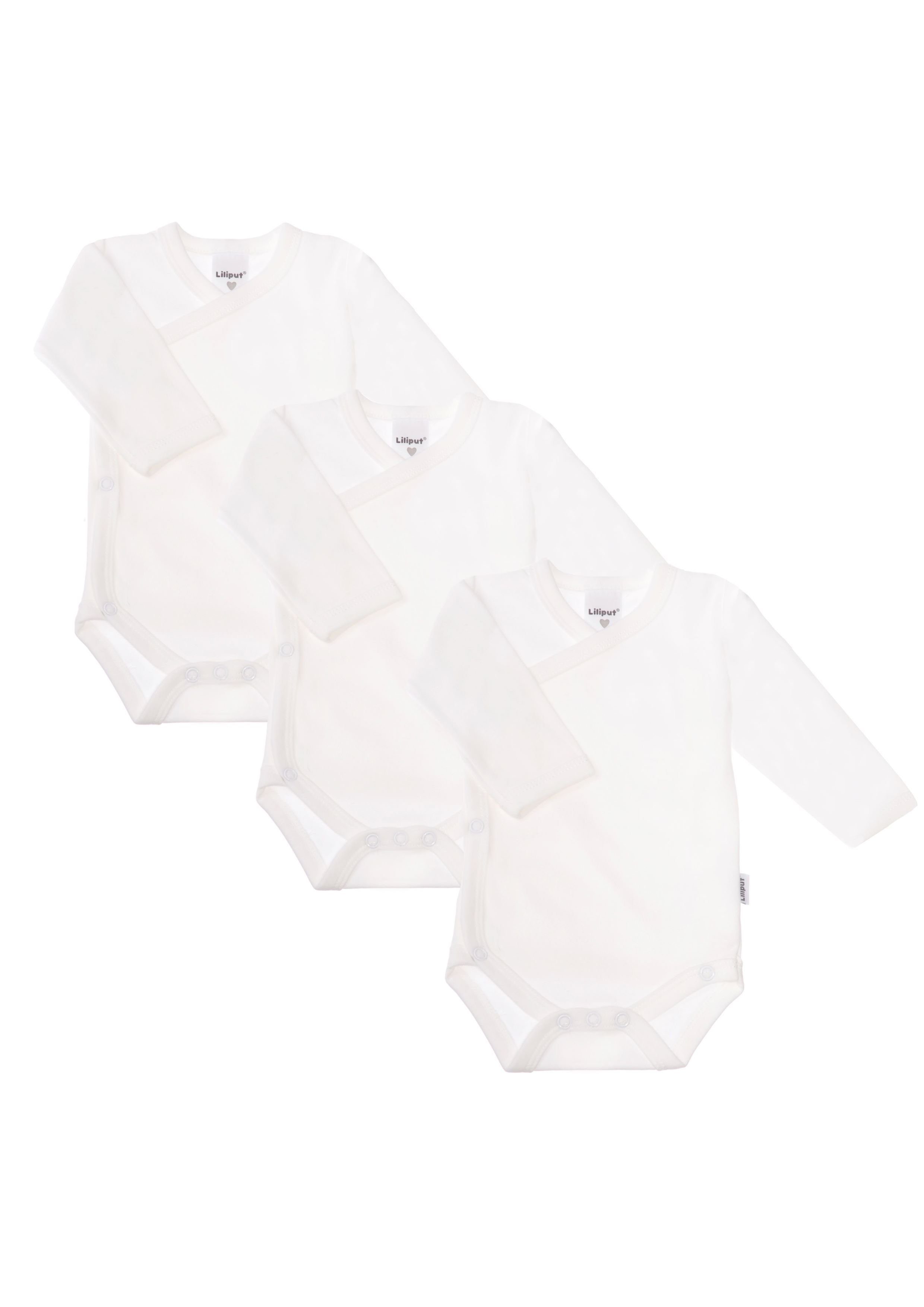Liliput Body uni weiß mit praktischer Druckknopfleiste