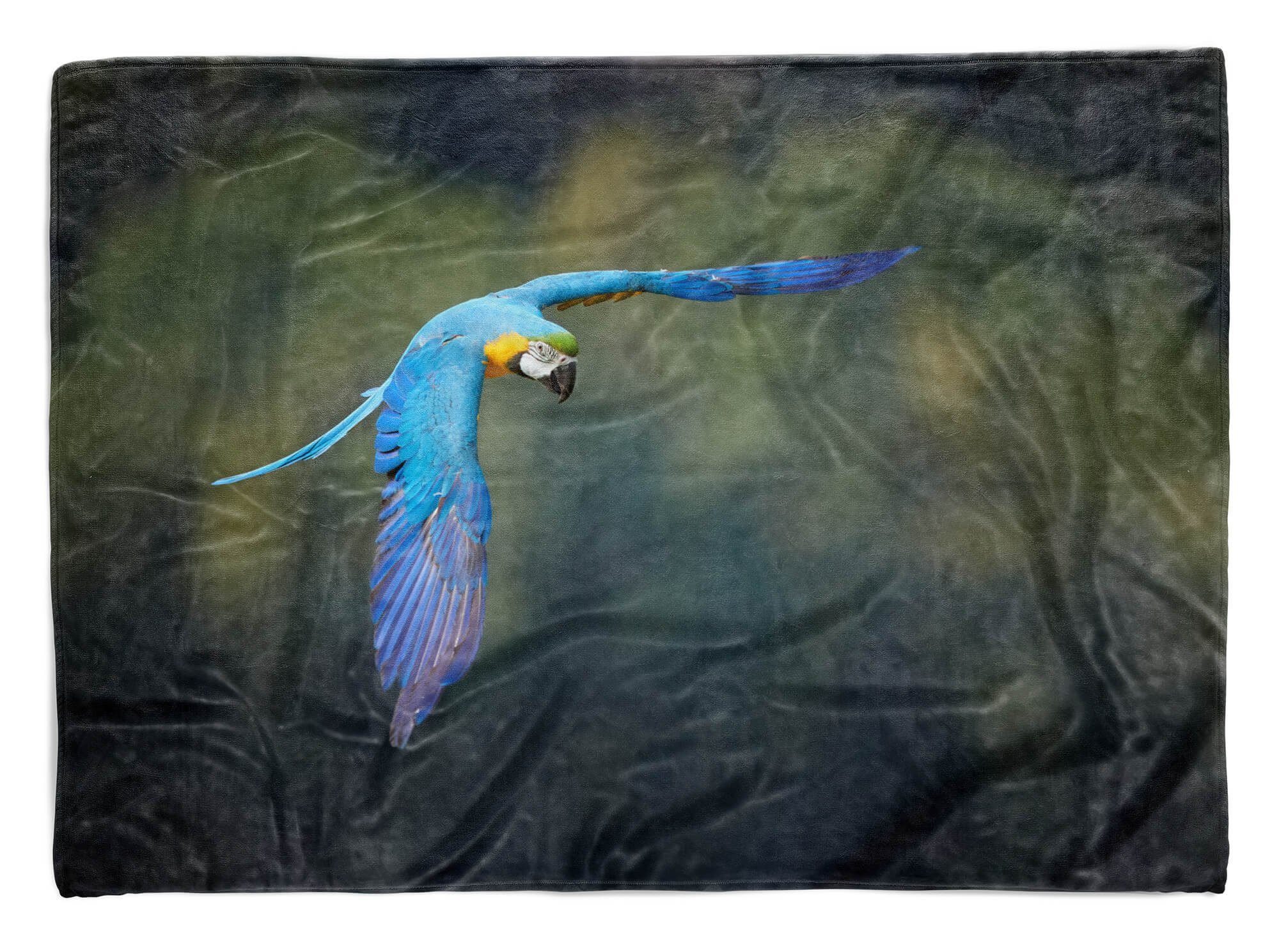 Baumwolle-Polyester-Mix Handtücher Papagei Strandhandtuch Art Tiermotiv im mit Handtuch Flug, Kuscheldecke Handtuch Saunatuch (1-St), Sinus