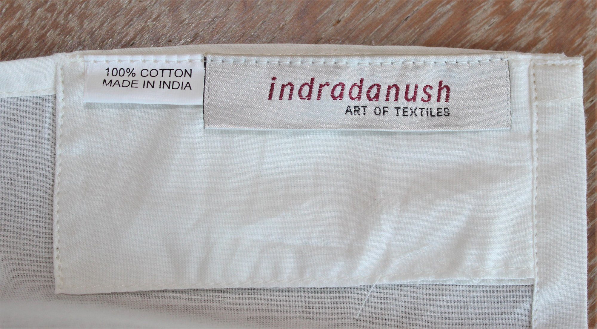 Vorhang Vorhang weiß blickdicht Indradanush, Baumwolle Blockprint, (1 100% pflegeleicht bedruckt, halbtransparent, Hand von Muster, indisches St), verdeckteSchlaufen grau