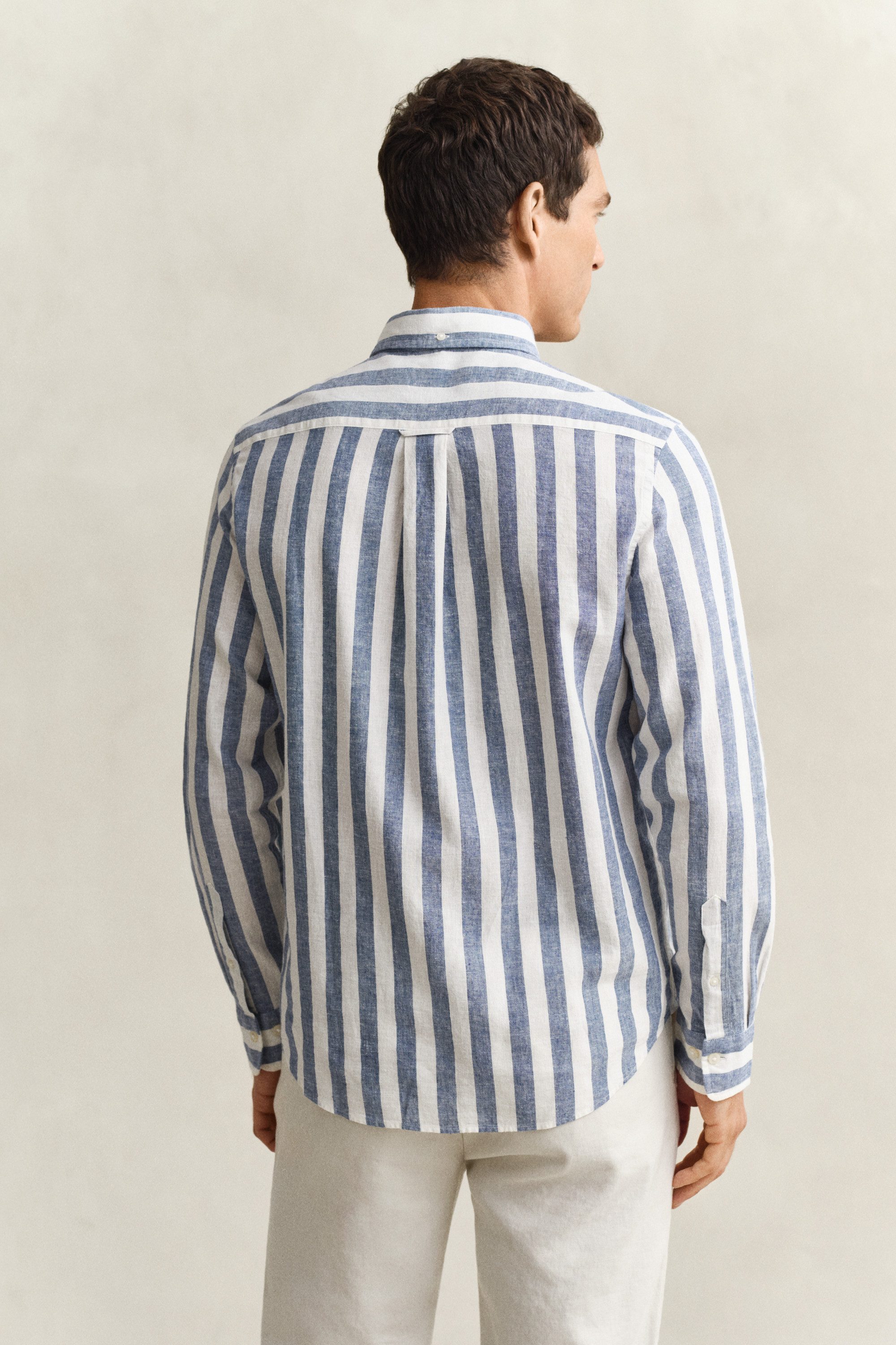Gant Langarmhemd REGULAR COTTON LINEN STRIPE Button-down-Kragen günstig online kaufen