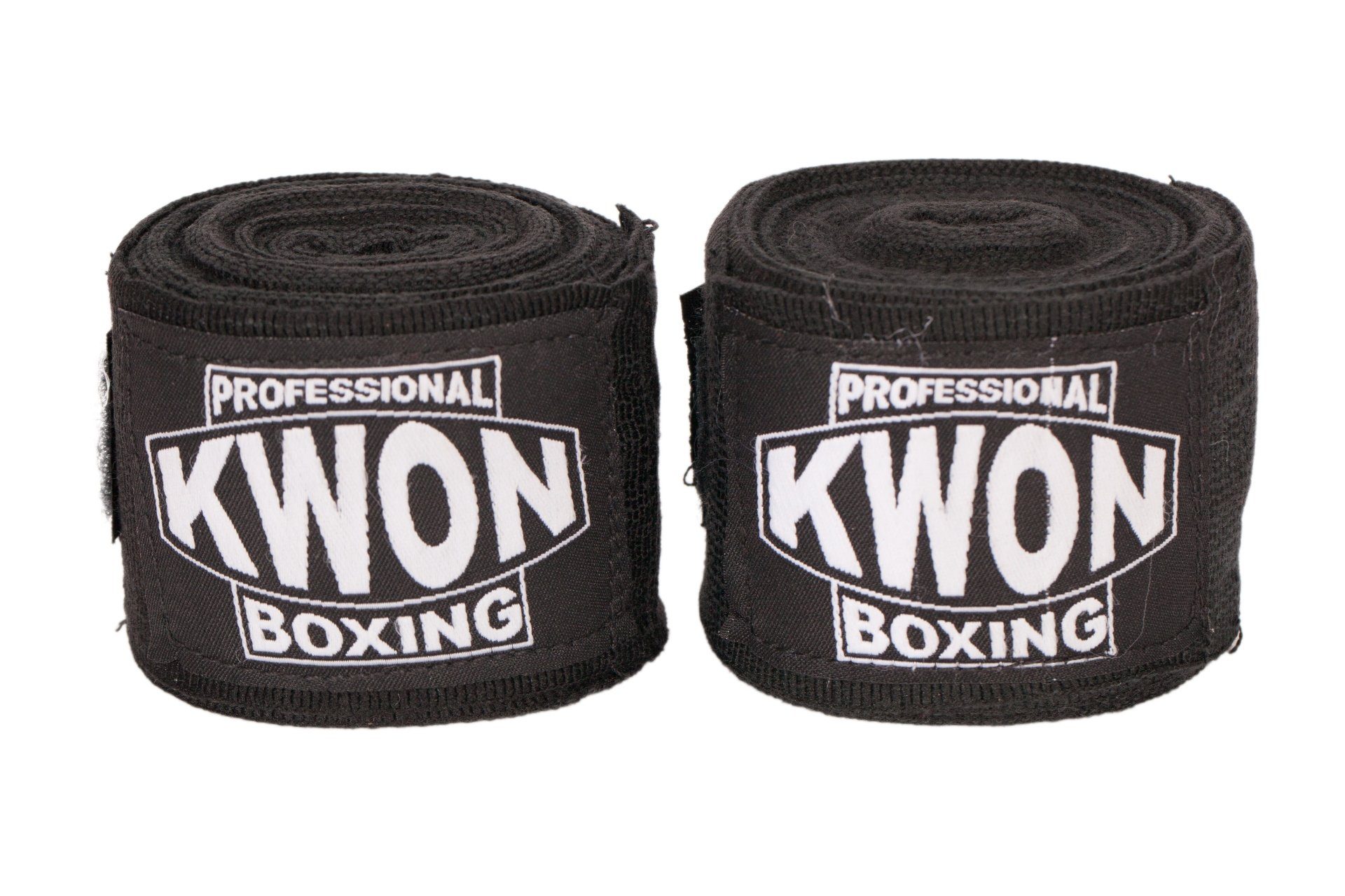 KWON Boxbandagen elastisch 5 m Faustbandagen Wickelbandagen Boxen Kickboxen MMA, schwarz Paar Profi Ausführung 5 Meter