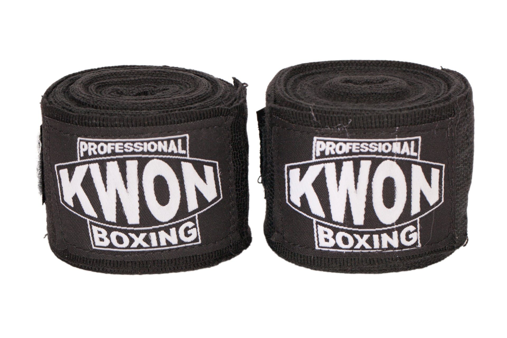 KWON Boxbandagen elastisch 5 m Faustbandagen Wickelbandagen Boxen Kickboxen  MMA, schwarz Paar Profi Ausführung 5 Meter