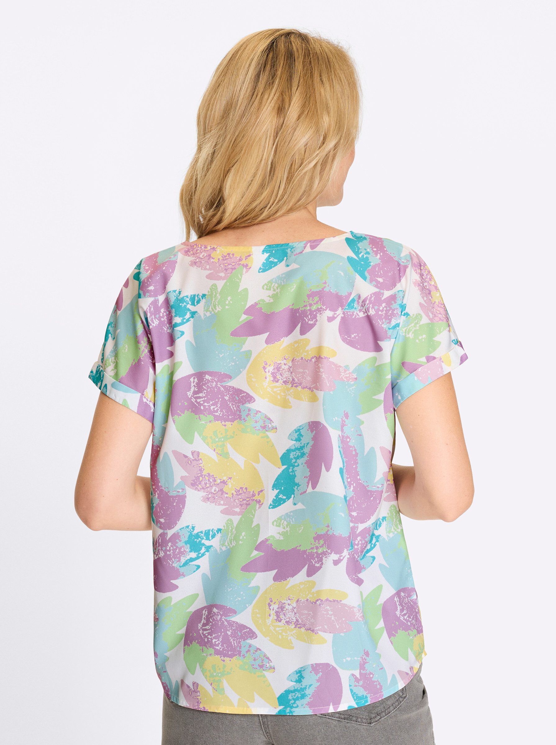 Sieh an! Klassische Bluse Schlupfbluse Kurzarm günstig online kaufen