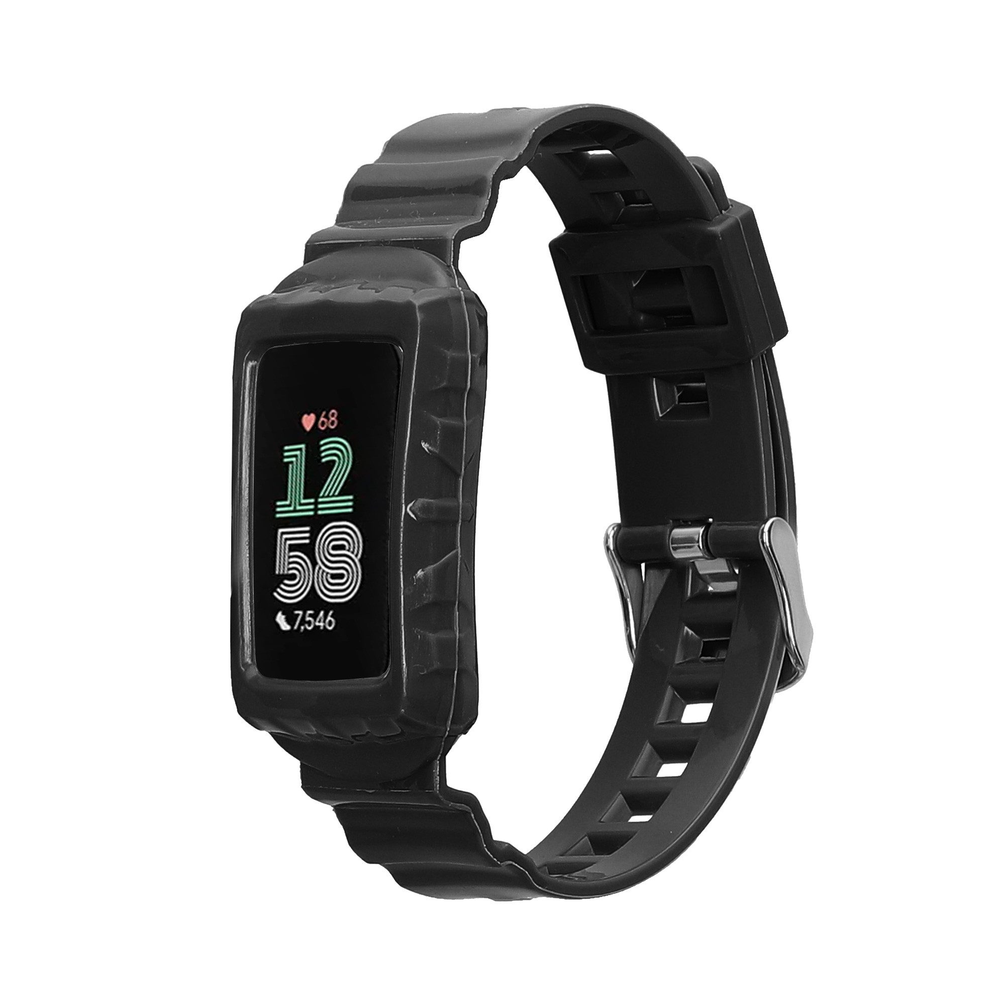 kwmobile Smartwatch-Armband Sportarmband für Fitbit Charge 6 / Charge 5, Armband TPU Silikon Fitnesstracker