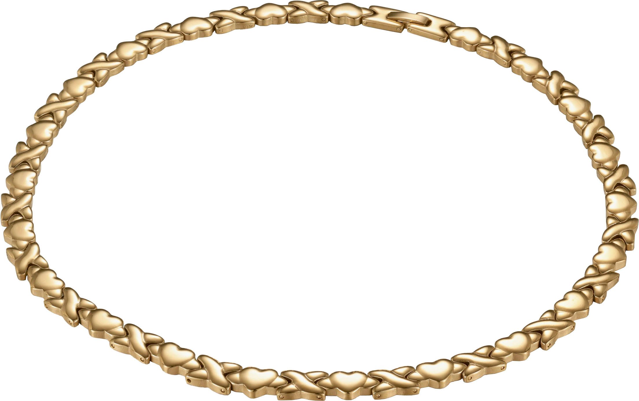 Firetti Gliederkette Schmuck Geschenk Edelstahl Halsschmuck Halskette Gliederkette X Herz