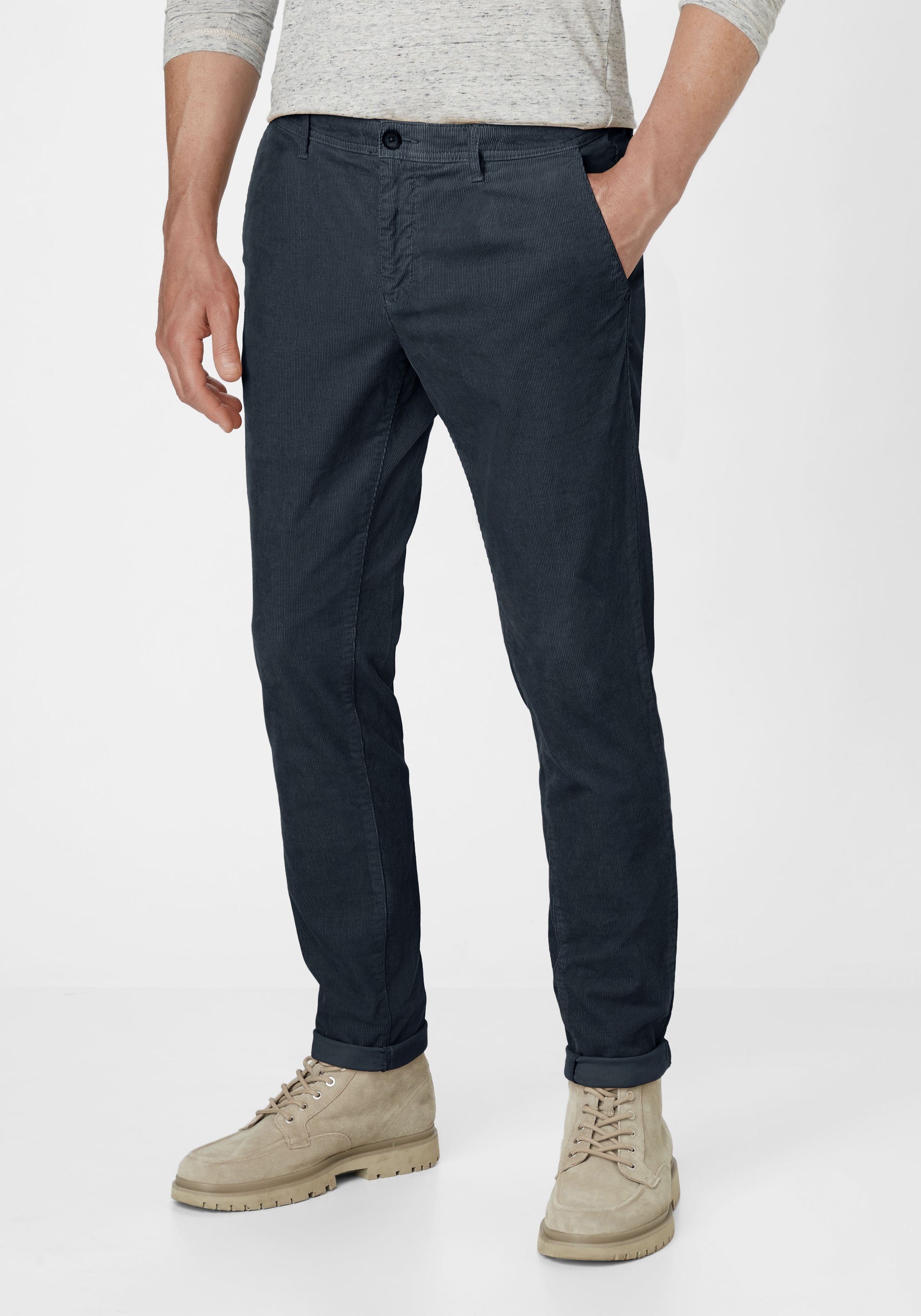 Redpoint Chinohose Jasper Slim-Fit Cordhose im Chino-Style mit Stretch navy