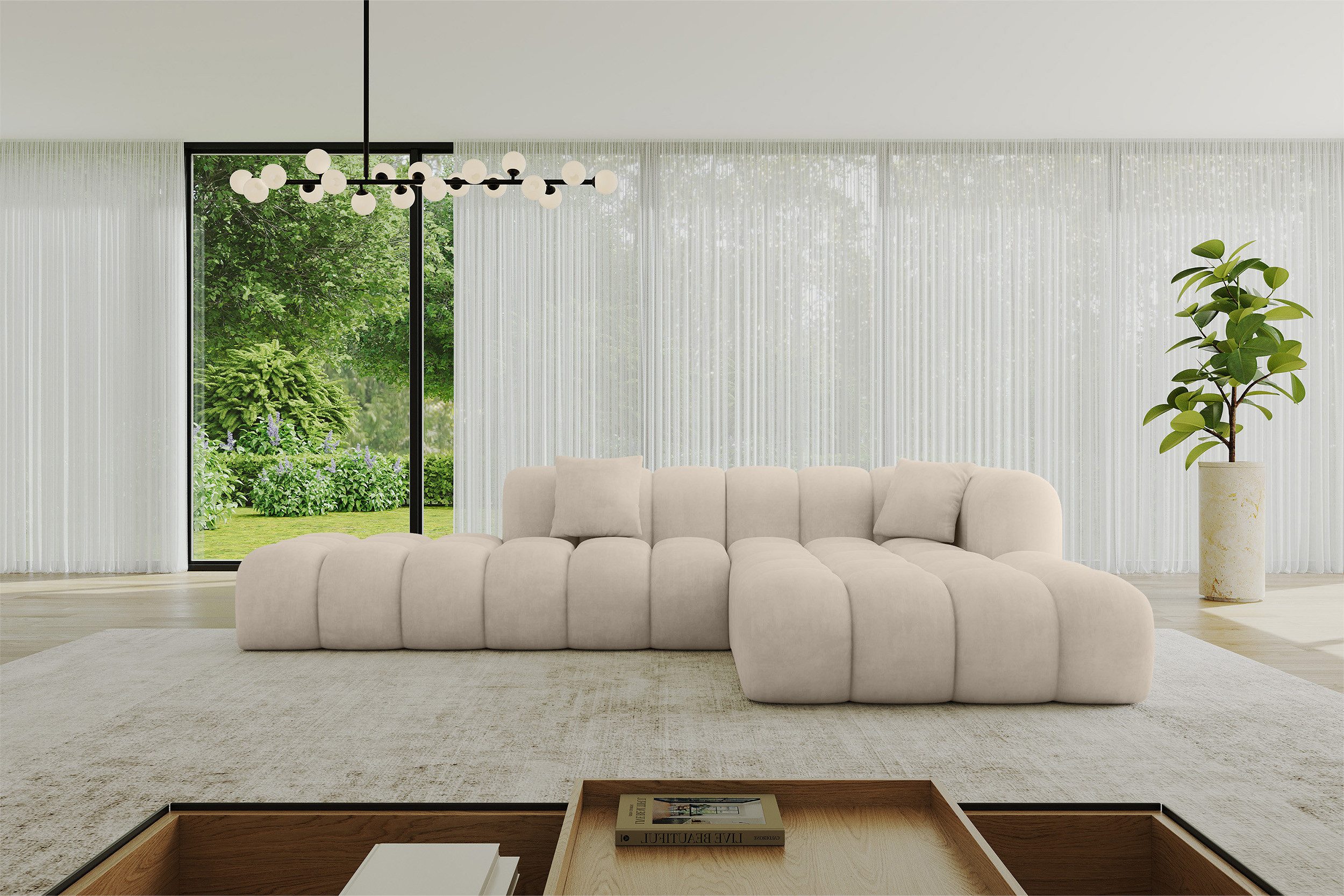 ALTDECOR Ecksofa OLEA-L2, Sofa Praktische Bequeme Funktionsecke Couch L-Form Eckcouch, Corner Sofa U-Form Vielseitige Sofa Wohnlandschaft Wohnzimmer