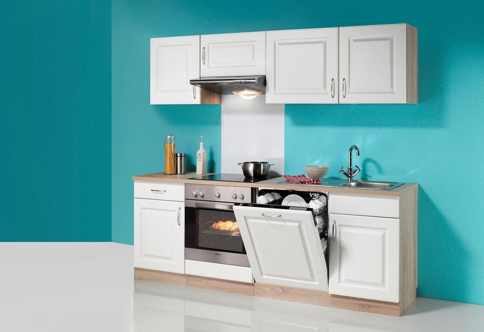 wiho Küchen Küchenzeile Tilda, mit E-Geräten, Breite 220 cm