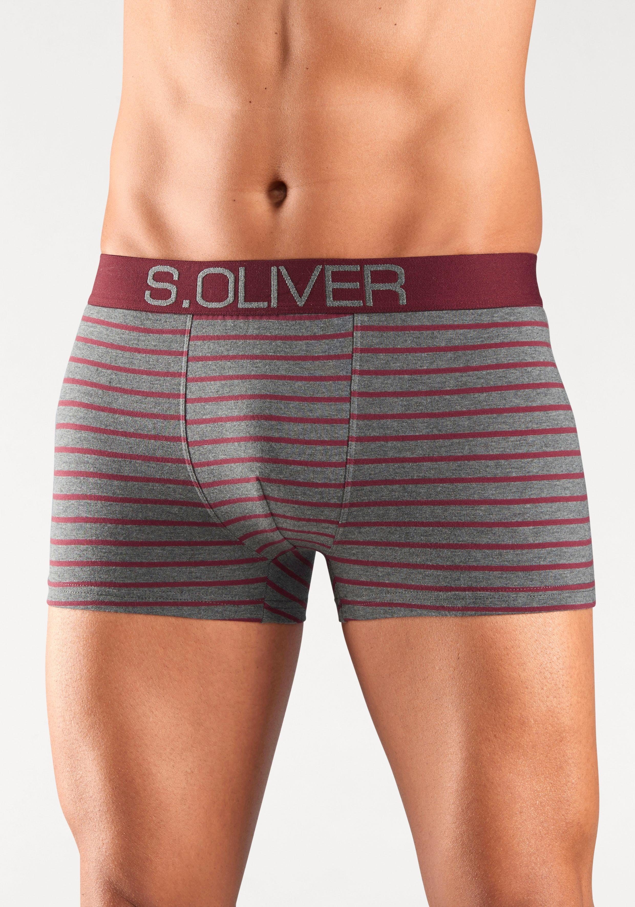 s.Oliver Boxer Boxershorts für Herren (Packung, 4-St) mit kontrastfarbenem Webbund