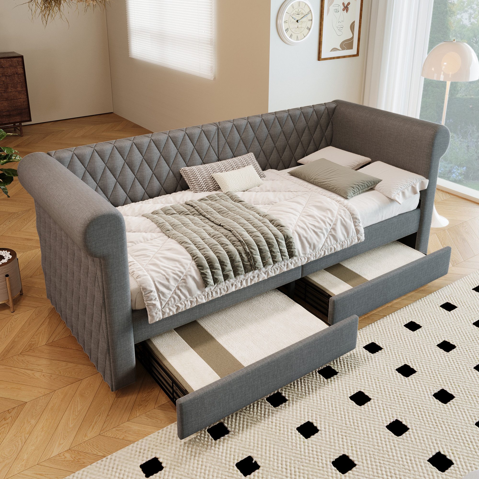 Flieks Daybett, Polsterbett Schlafsofa Tagesbett Kinderbett günstig online kaufen