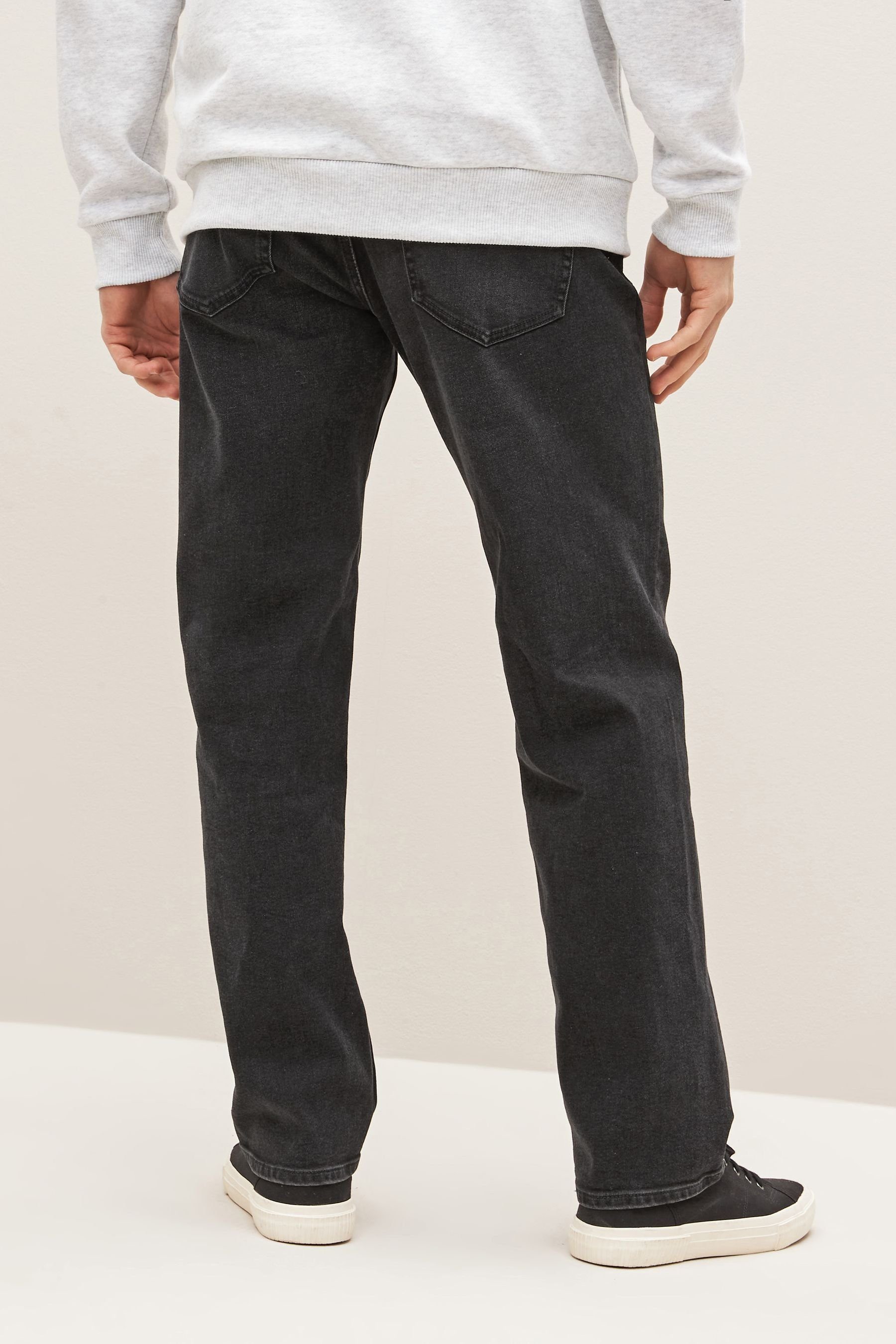 Next Straight-Jeans Straight-Fit Stretch-Jeans mit Gürtel (1-tlg) günstig online kaufen