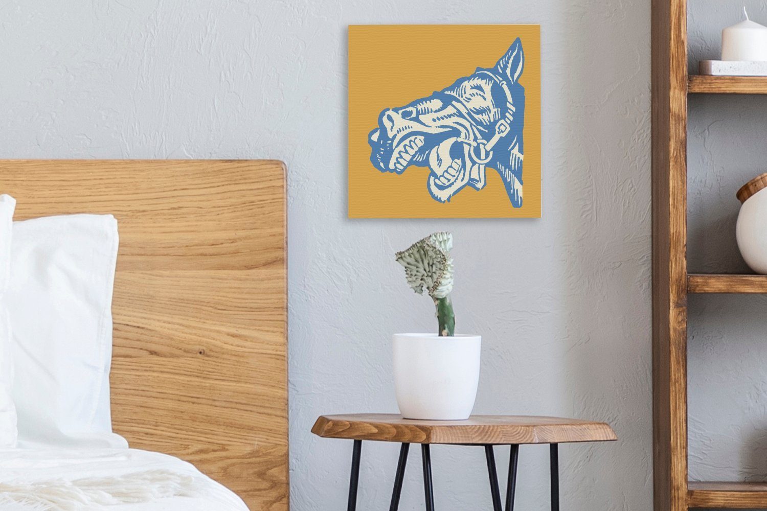 Pop-Art, in Wohnzimmer Illustration Bilder Leinwandbild Leinwand für der OneMillionCanvasses® Esels Schlafzimmer (1 St), Eine eines