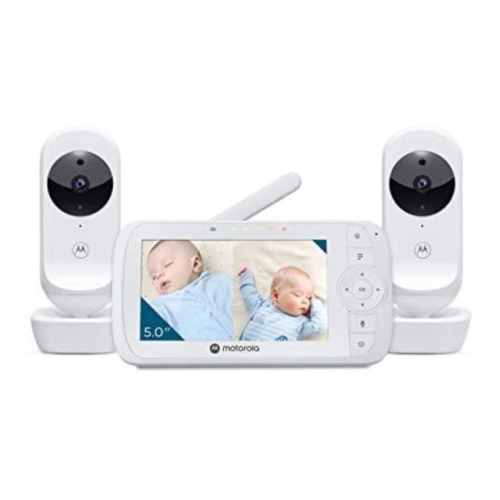 Motorola Video-Babyphone Motorola VM 35-2 Video Twin Babyphone, Geteilter Bildschirm, Anzeige der Raumtemperatur