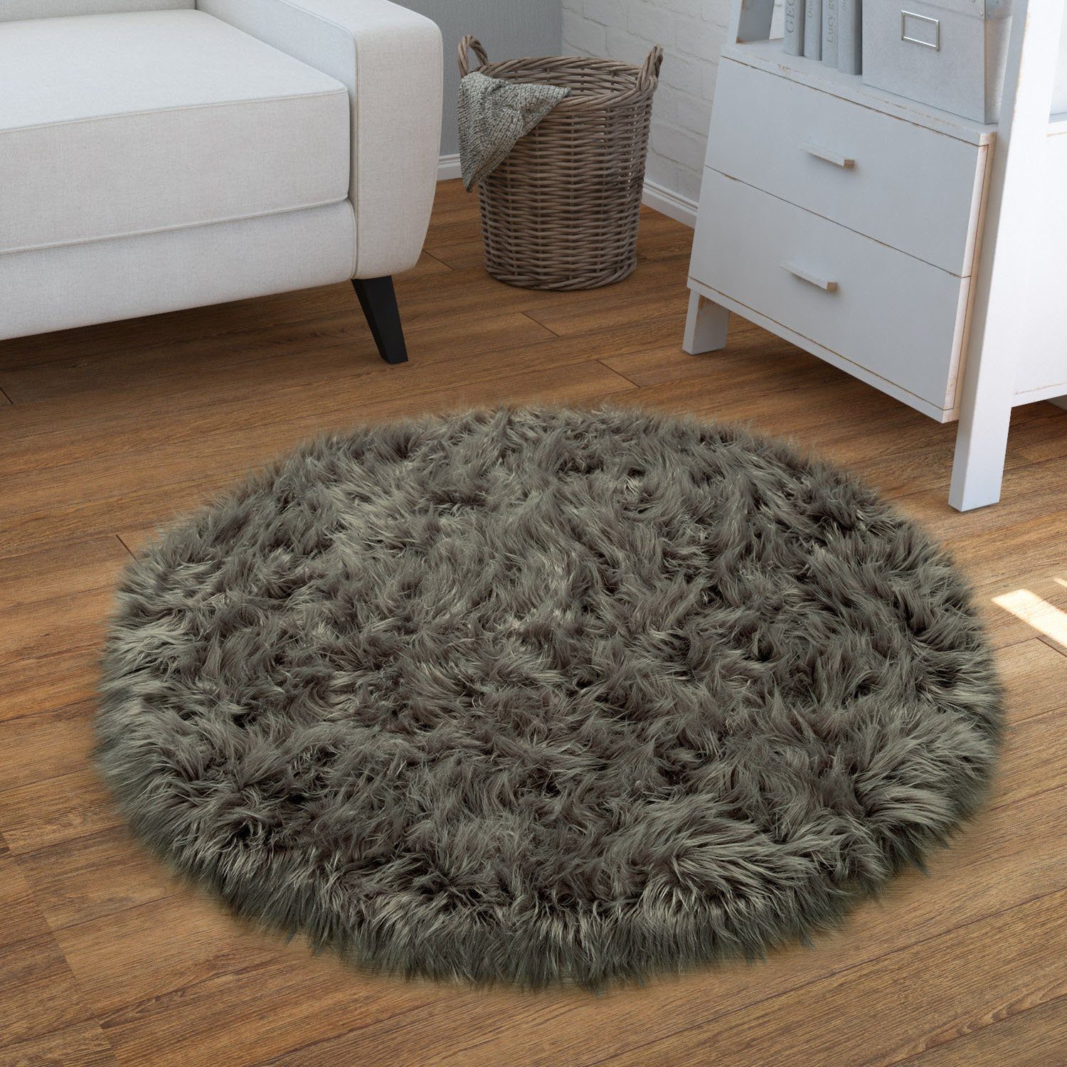 Paco Home Fellteppich Playa 960, rund, günstig online kaufen