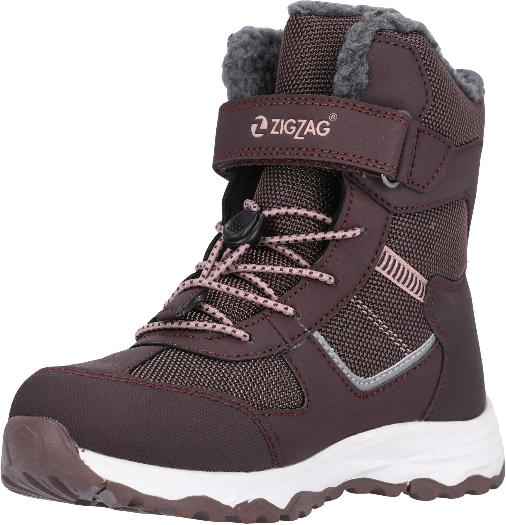 ZIGZAG Balful WP Winterboots wasserdicht wärmend und aubergine