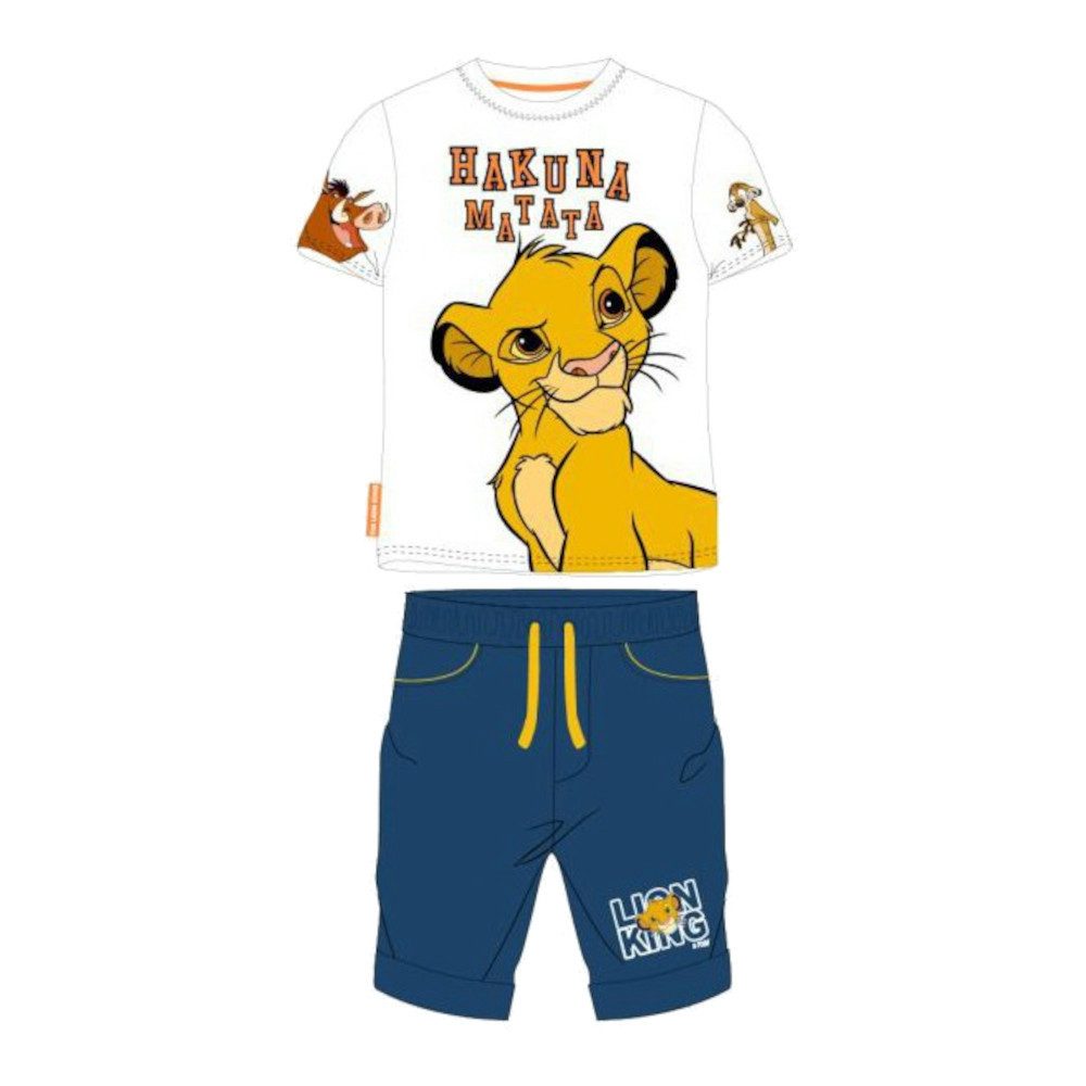 Disney The Lion King Shirt & Hose "König der Löwen" - "Hakuna Matata" Bekleidungsset für Kinder in Weiß (Set, 2-tlg)