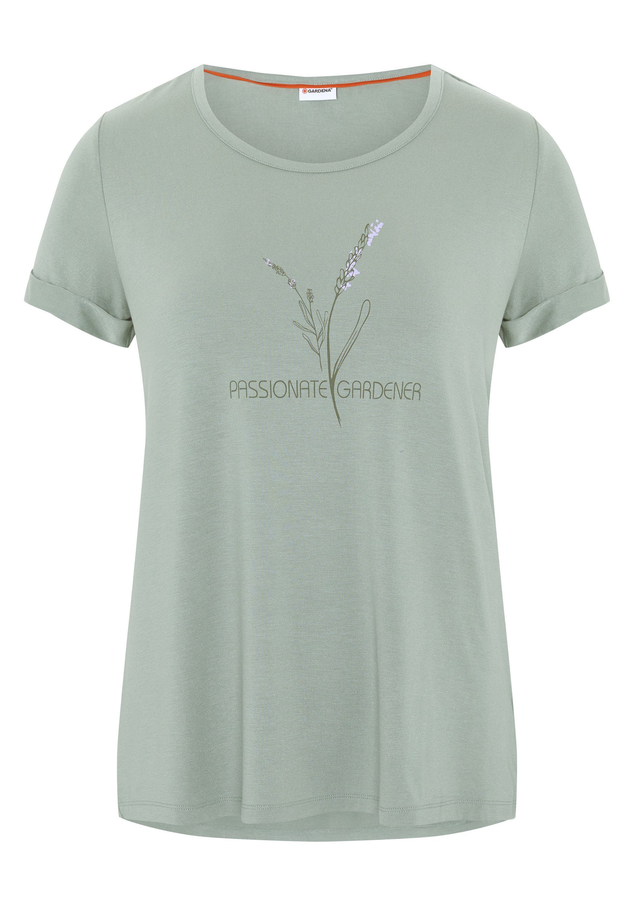 GARDENA T-Shirt mit PASSIONATE GARDENER Schriftzug günstig online kaufen