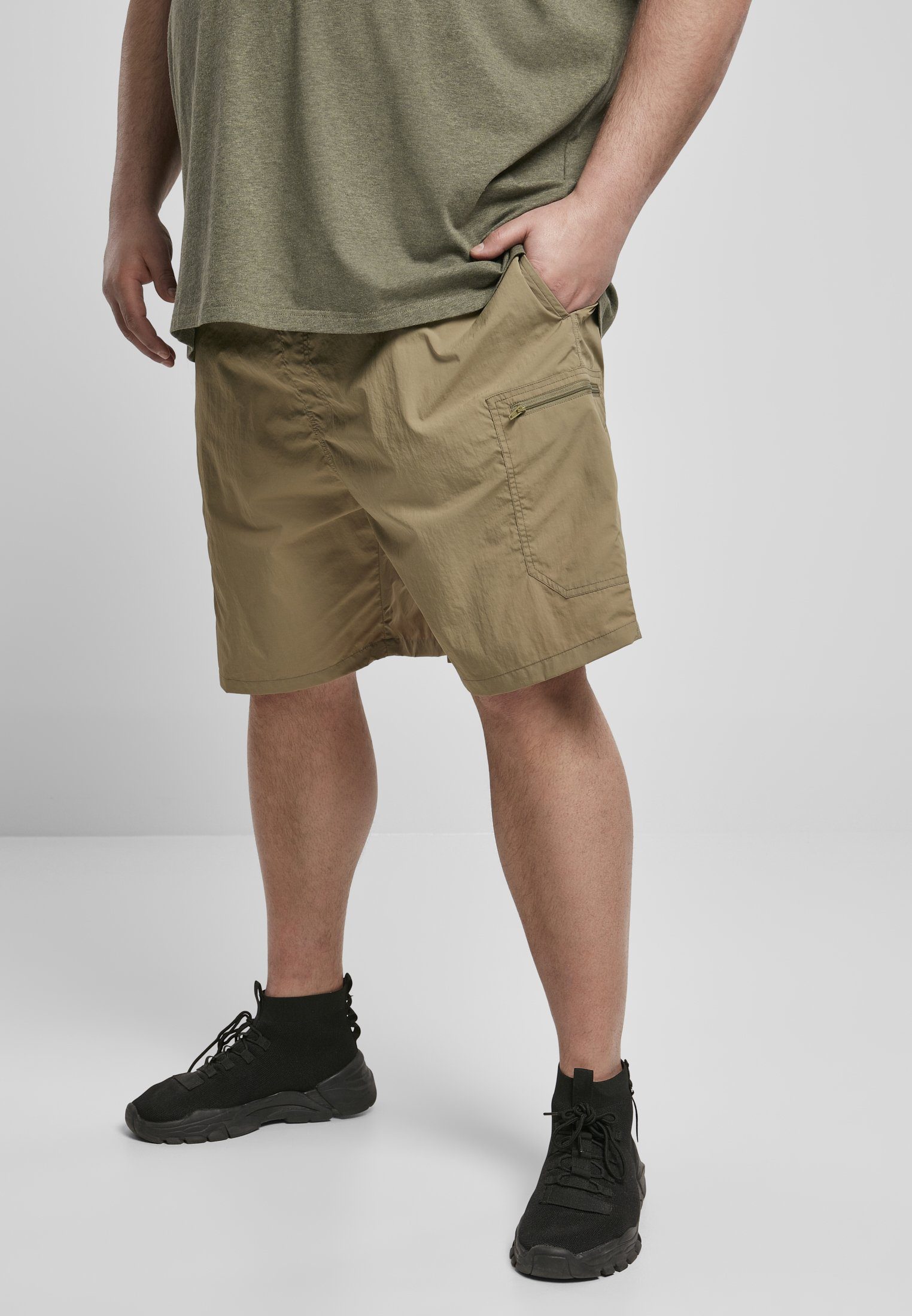 Adjustable Nylon (1-tlg) Herren khaki Shorts URBAN Cargohose CLASSICS