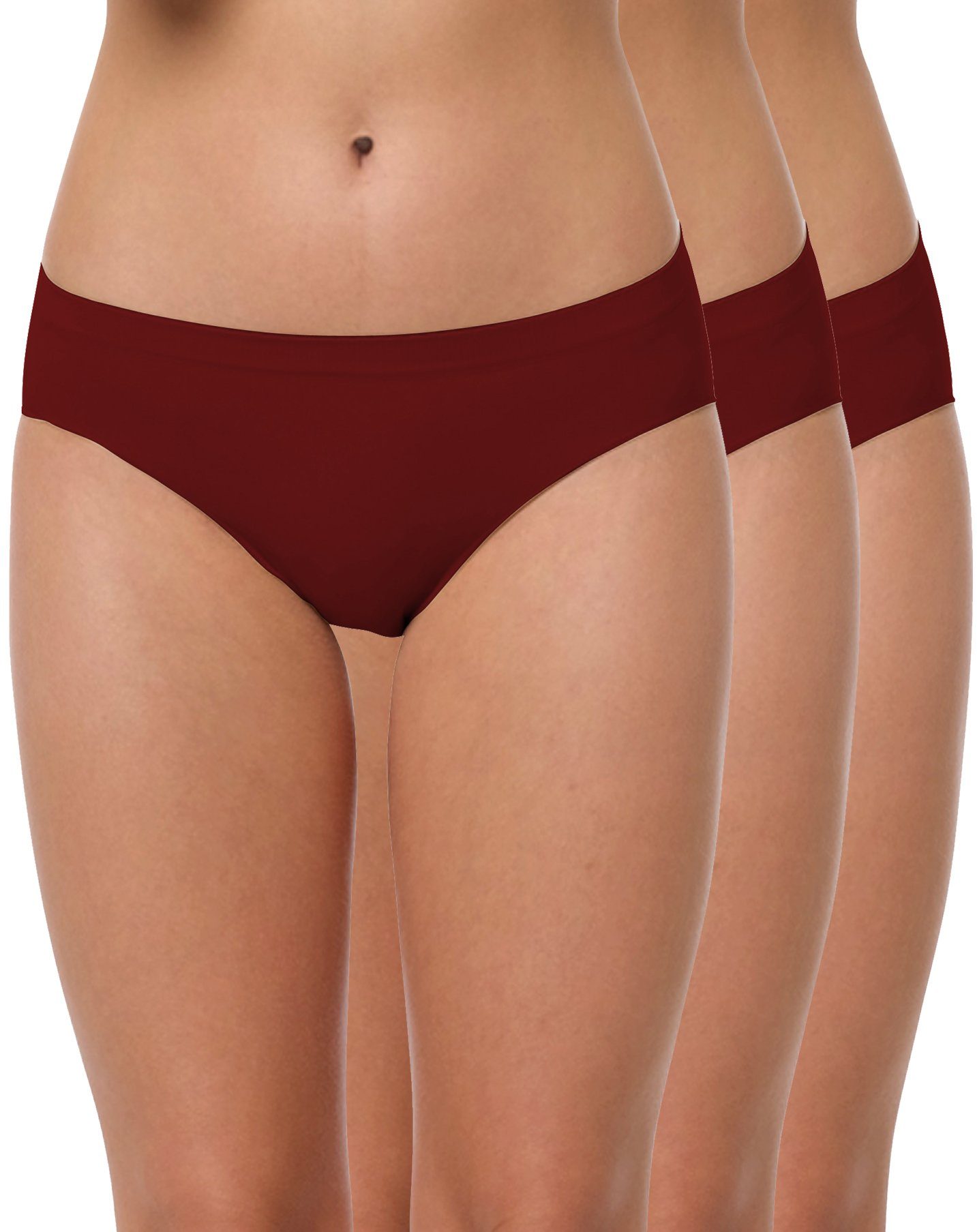 Yenita® Slip (3-St) in angenehmer Microfaserqualität claret-rot