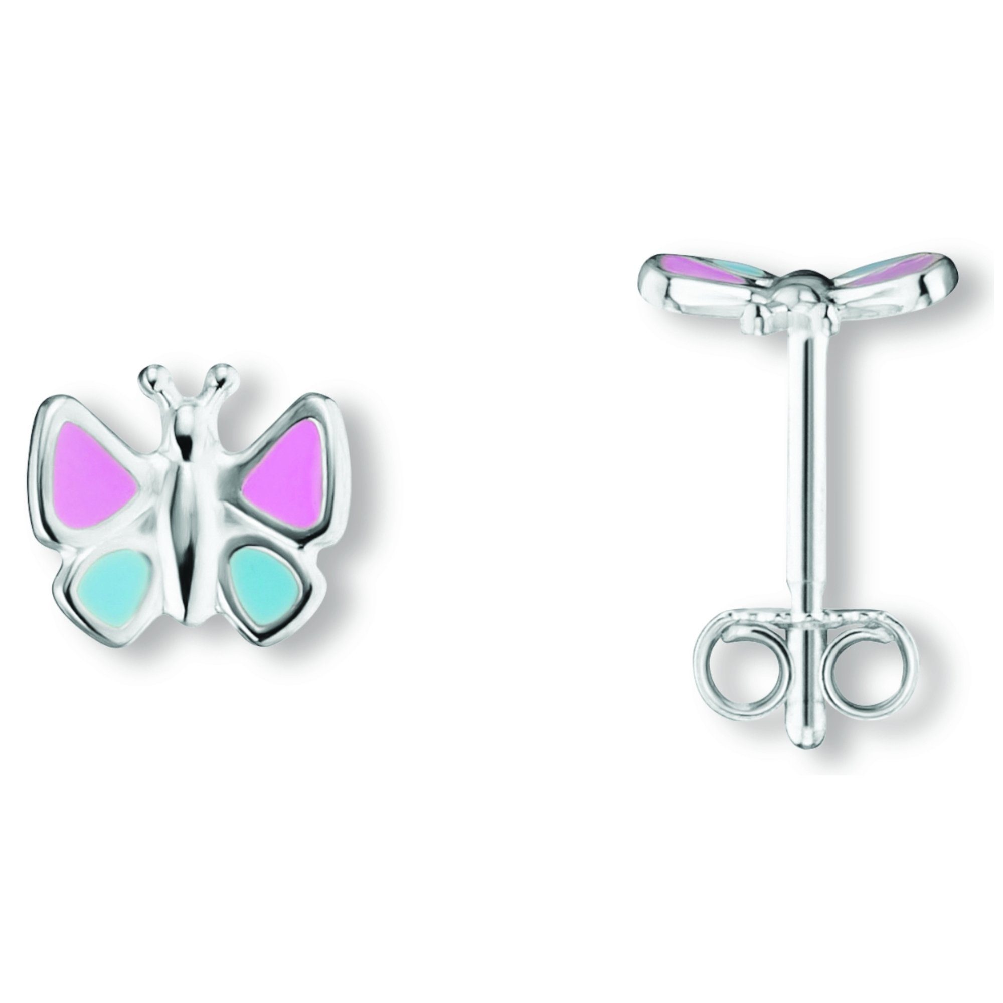 Paar Schmetterling Silber Ohrstecker ONE Damen Ohrstecker Schmetterling Silber, 925 Ohrringe aus Schmuck ELEMENT