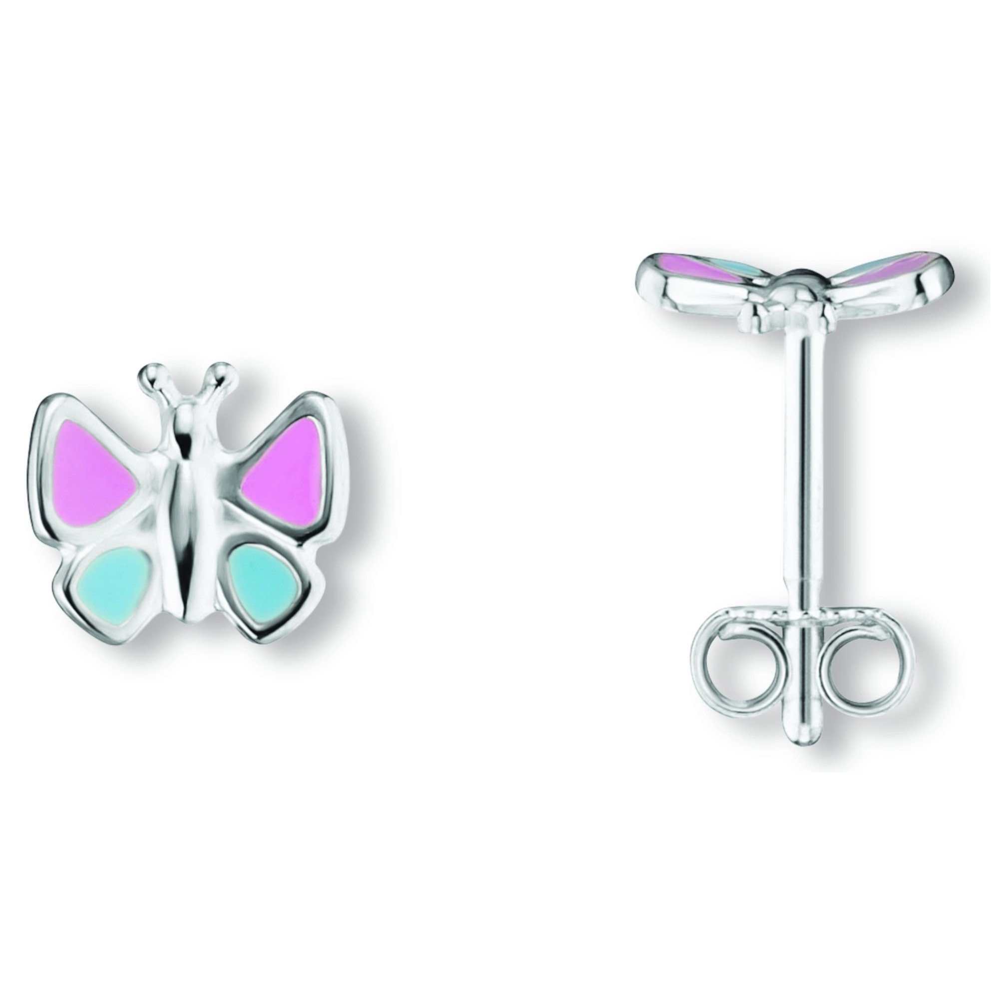 gefertigt Paar Silber aus Schmuck aus Schmetterling ONE Damen Ohrstecker Silber 925 Ohrringe 925 Liebe ELEMENT Ohrstecker Schmetterling, Mit Silber,