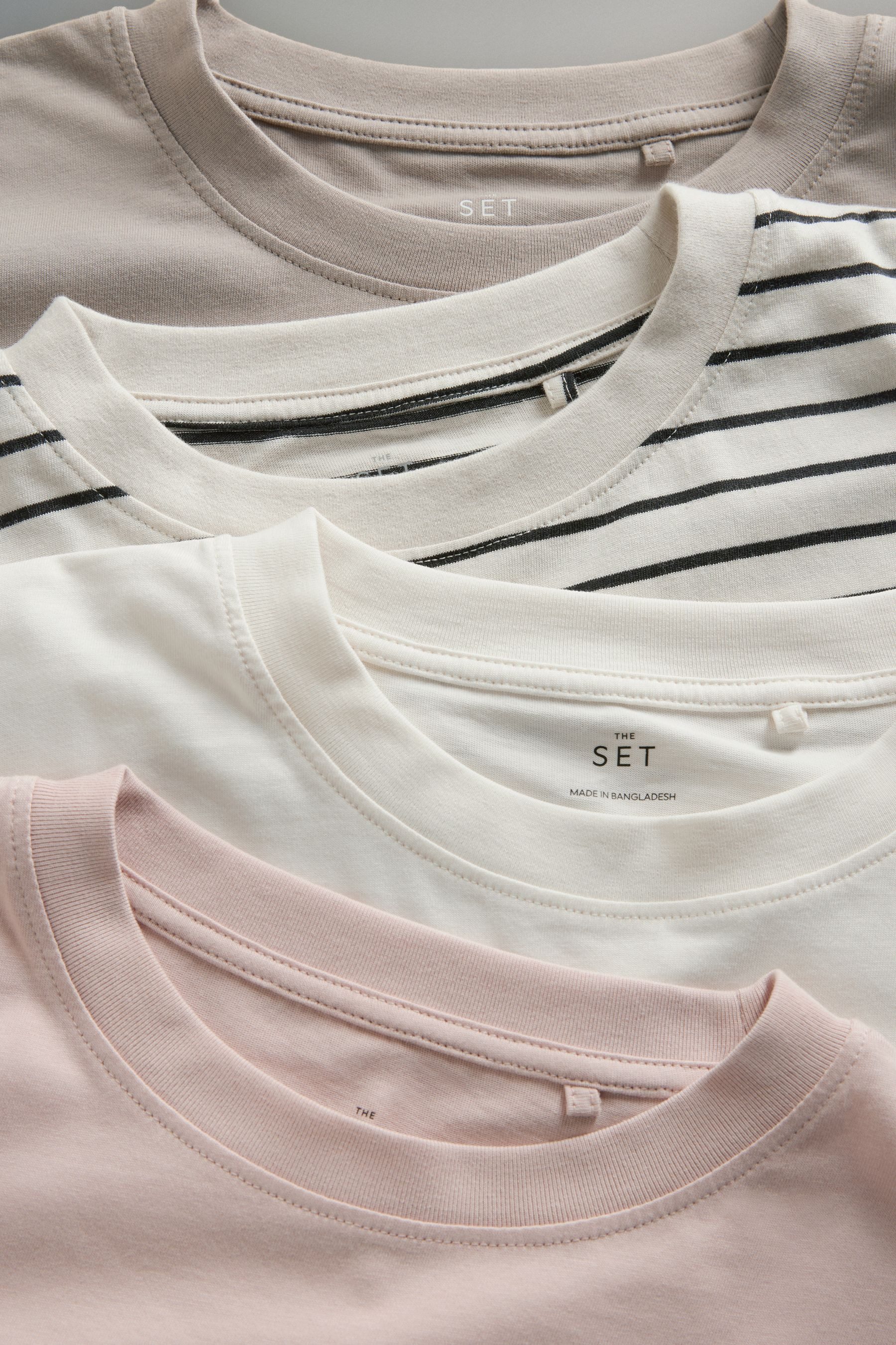 The Set Langarmshirt The Set Relaxed Fit Langarmshirts, 4er-Pack (4-tlg) günstig online kaufen