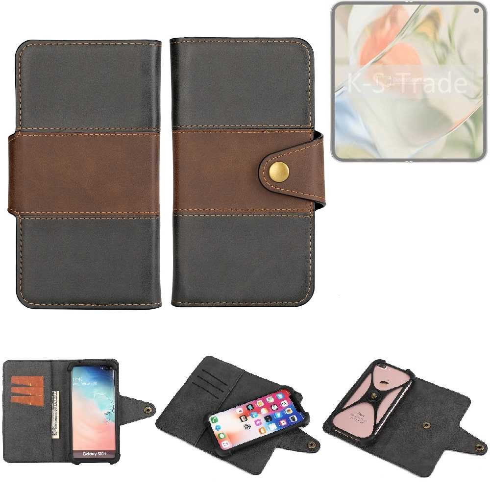 K-S-Trade Handyhülle für Google Pixel 9 Pro Fold, Handyhülle Schutzhülle Hülle Bookstyle Wallet-Case Bumper