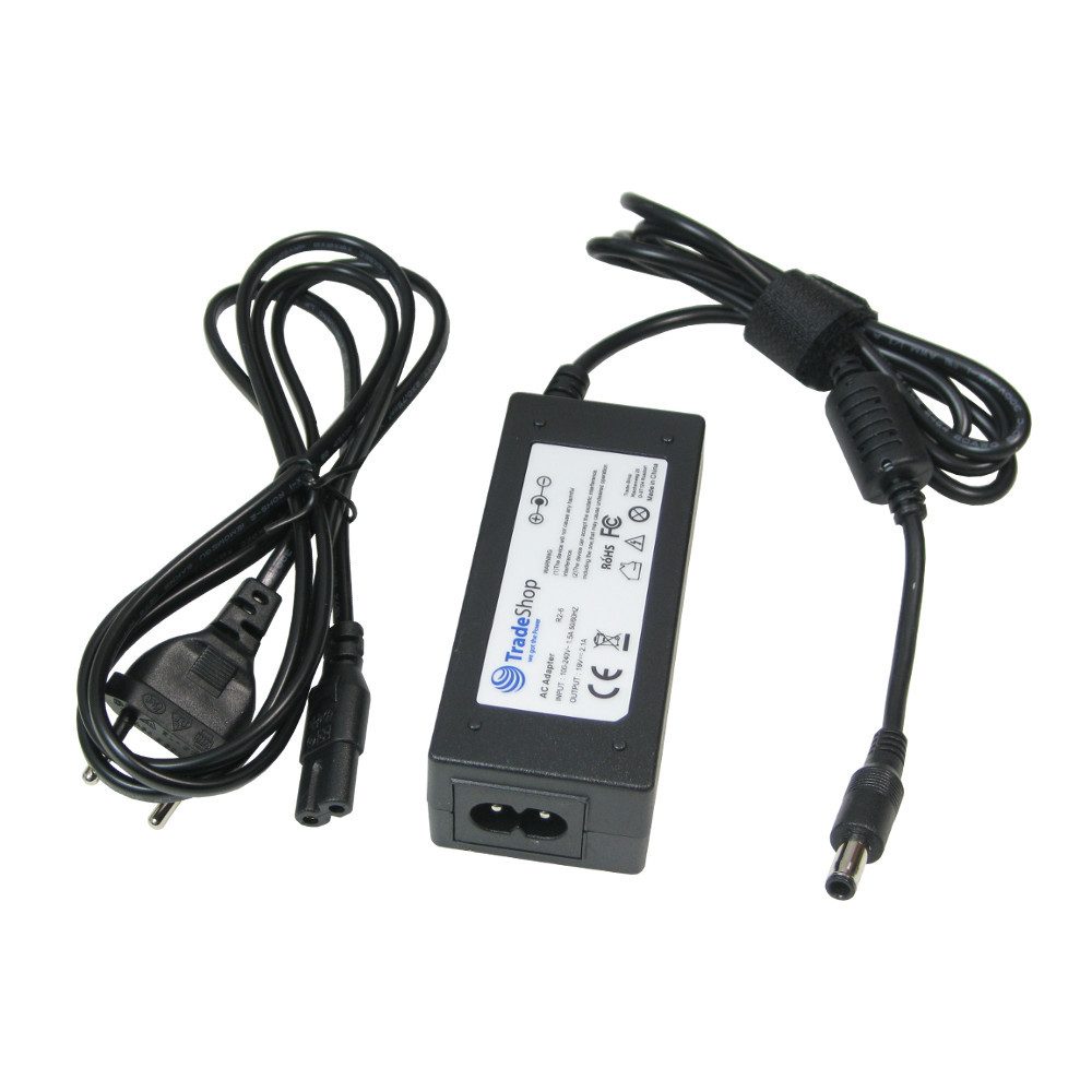 Trade-Shop Ladegerät 19V 2,1A ersetzt Samsung AD-4019S AD-4019R AD-4019S AD-4019 Netzteil (Länge Netzkabel: ca. 1,5m / Länge Anschlusskabel: ca. 1m)