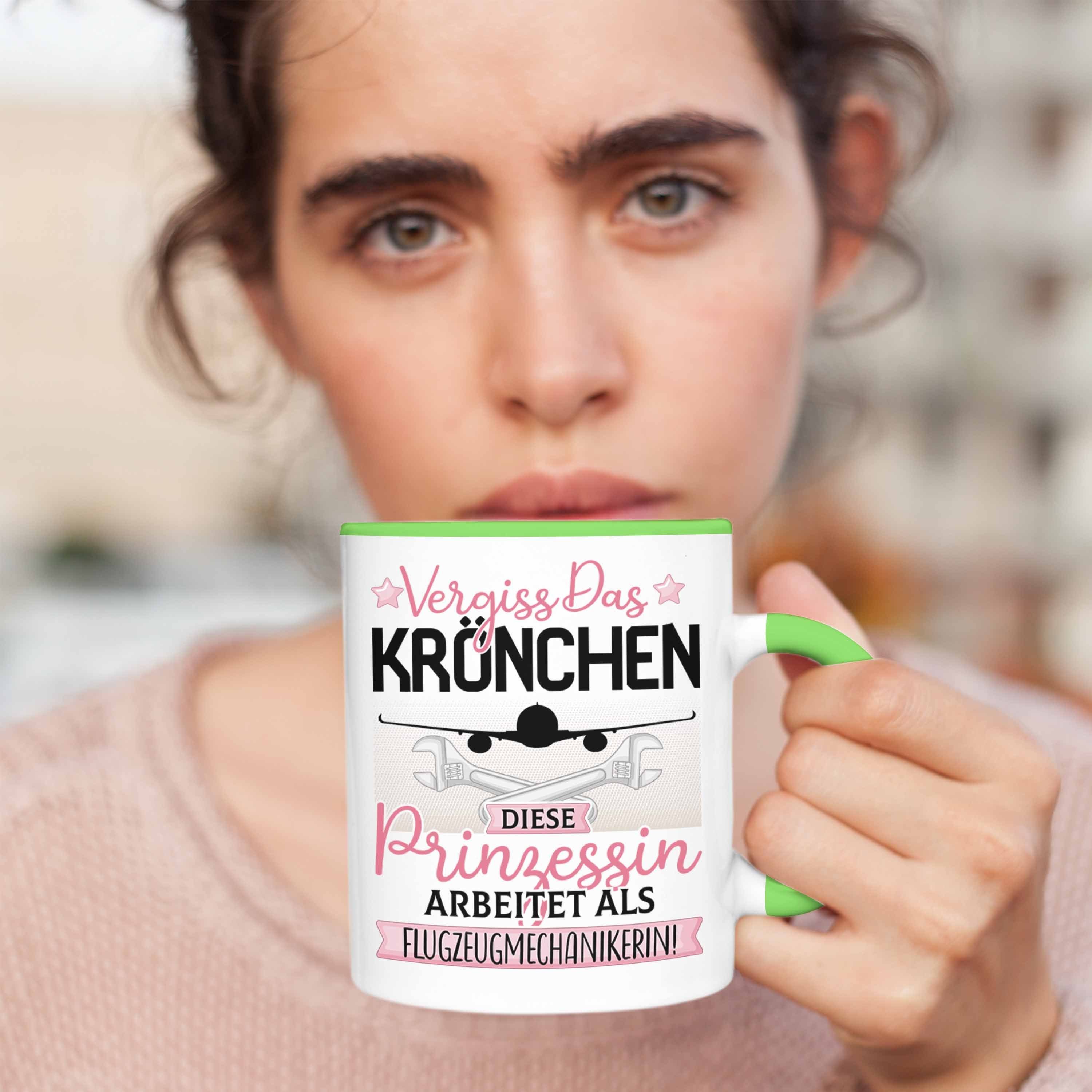 Grün Flugzeugmechanikerin Kröchen Geschenk Spruch Frauen Das Trendation Tasse Tasse Vergiss