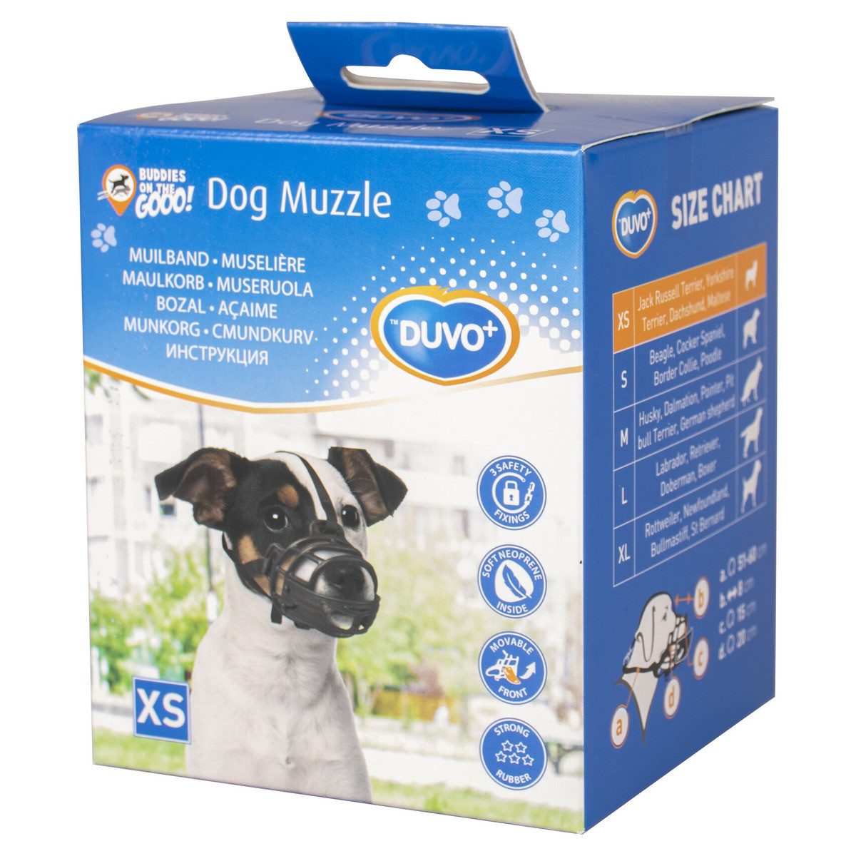 DUVO+ Maulkorb Maulkorb Gummi schwarz/rot