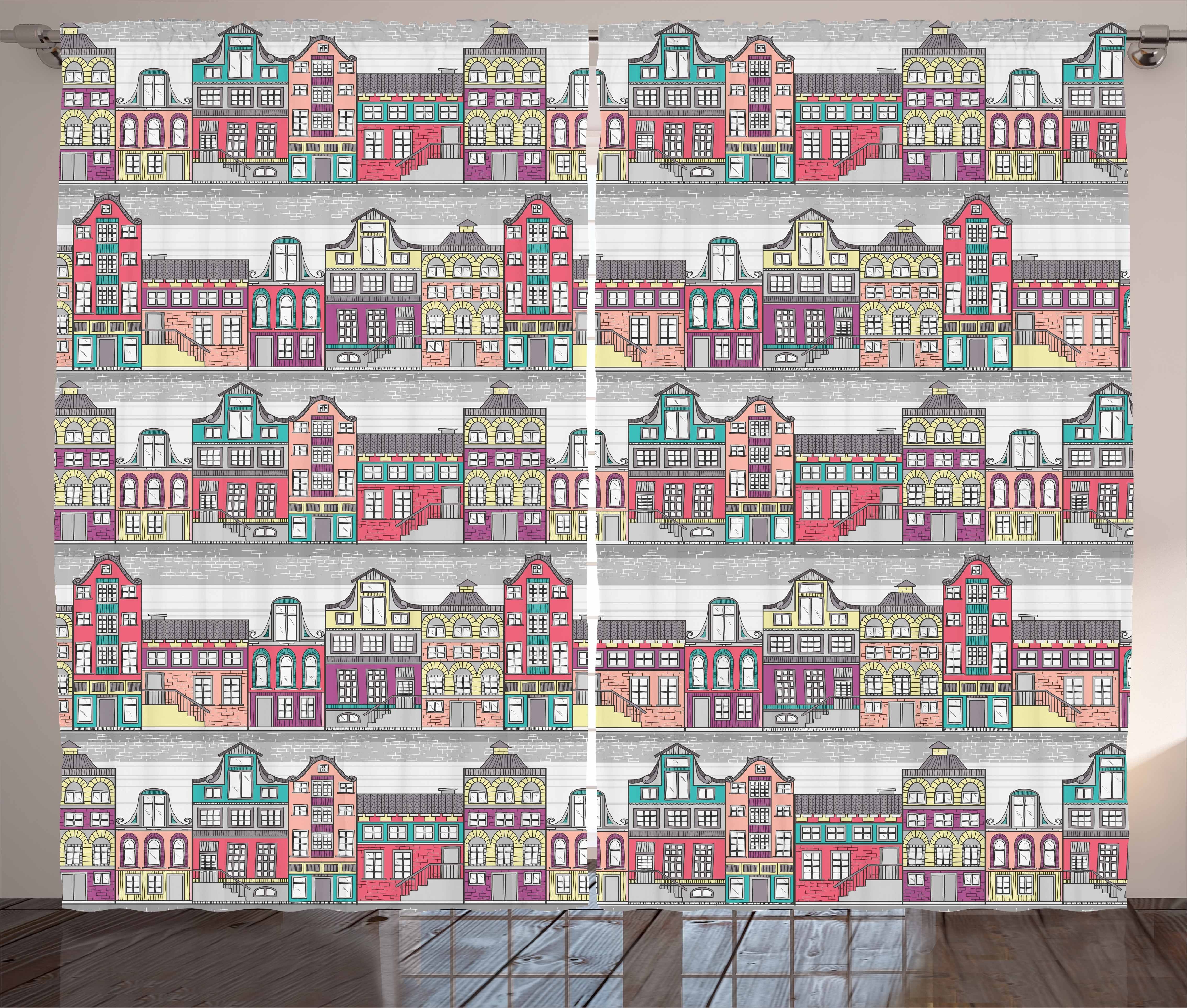 Niederländisch Vorhang Amsterdam Kräuselband Haken, Häuser Schlafzimmer und Schlaufen Gardine mit Abakuhaus, Sketch