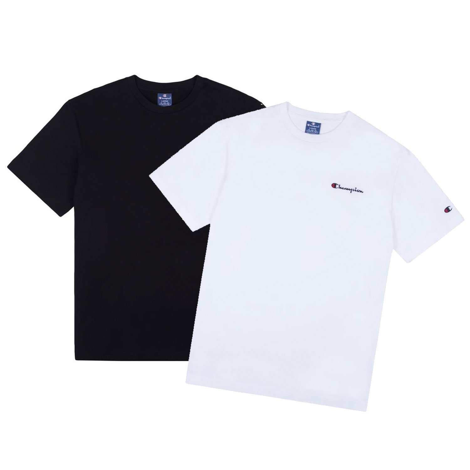 Champion T-Shirt Champion Herren T-Shirt Bundle Black and White Crewneck 215943 Adult