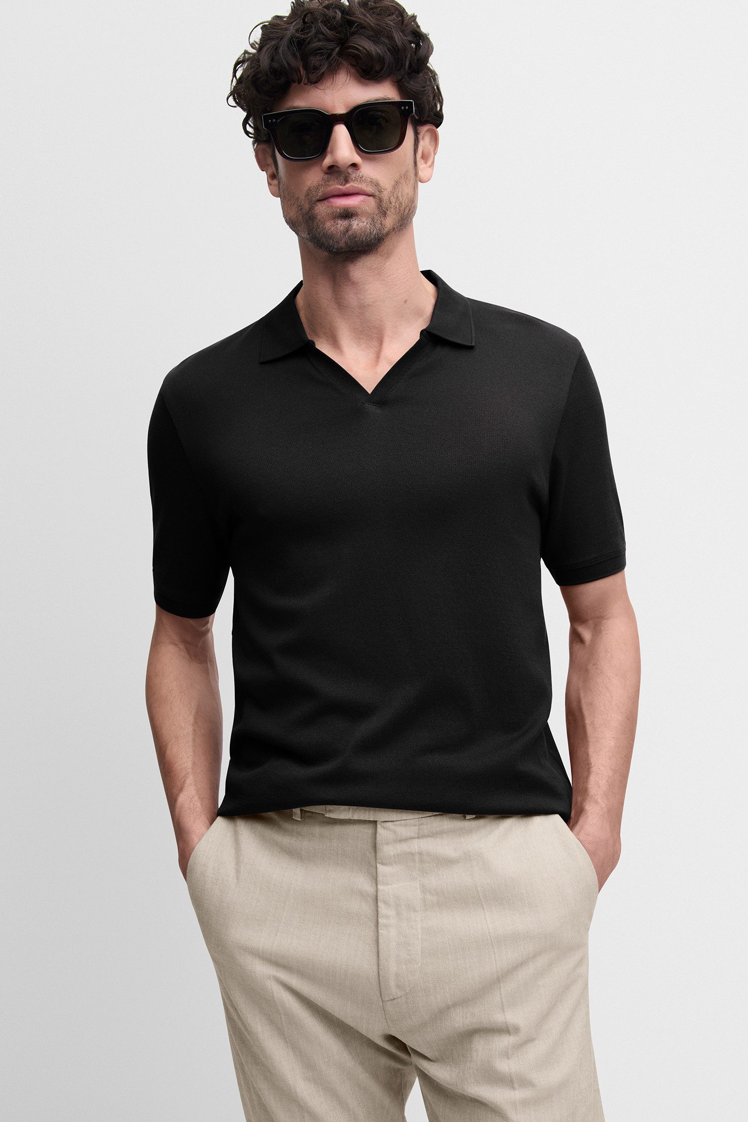 Cinque Poloshirt CIBOLL Polokragen, offene Knopfleiste, Relaxed Fit