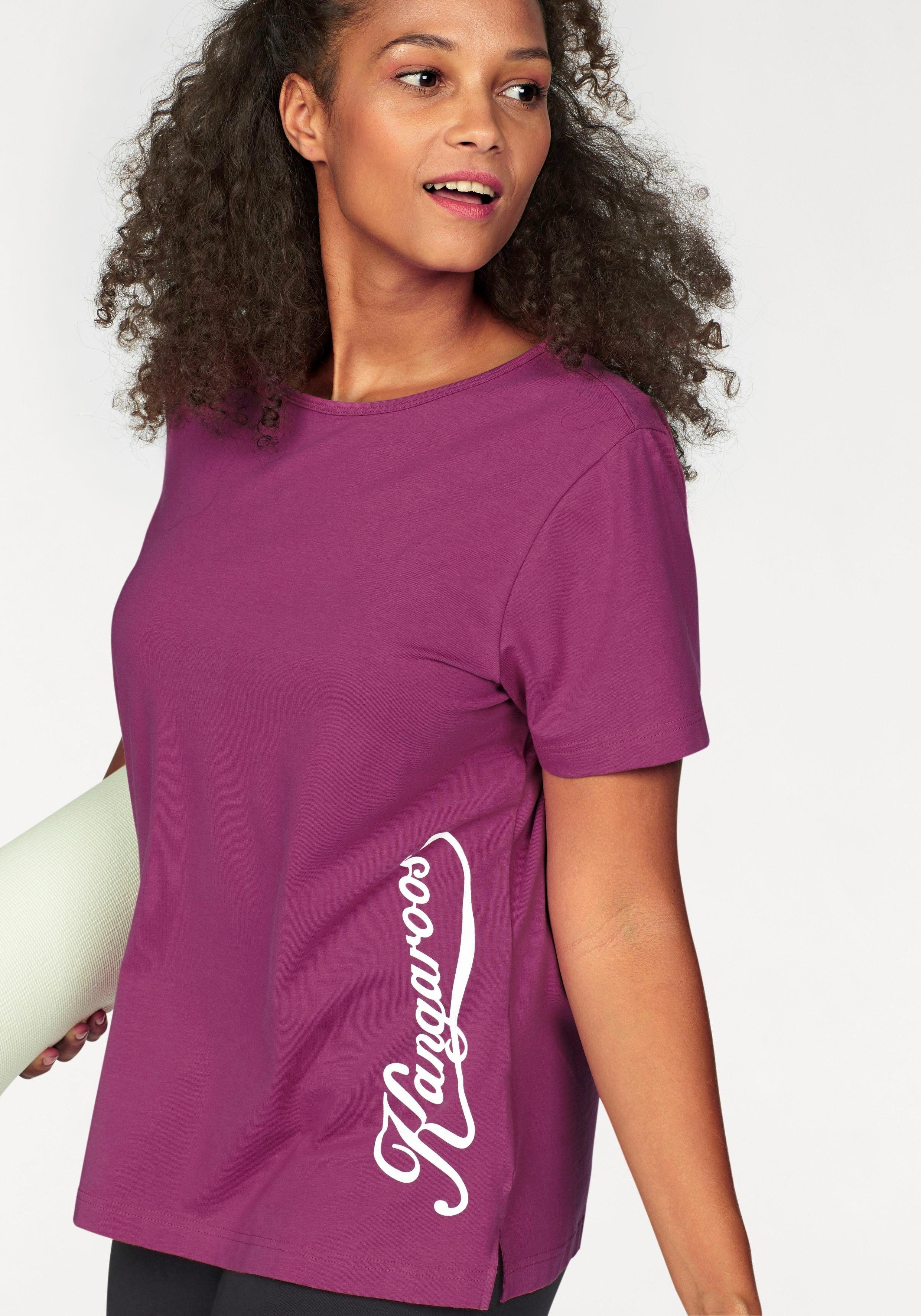 KangaROOS T-Shirt Kurzarm, figurumspielend, unifarben, Rundhalsausschnitt, günstig online kaufen