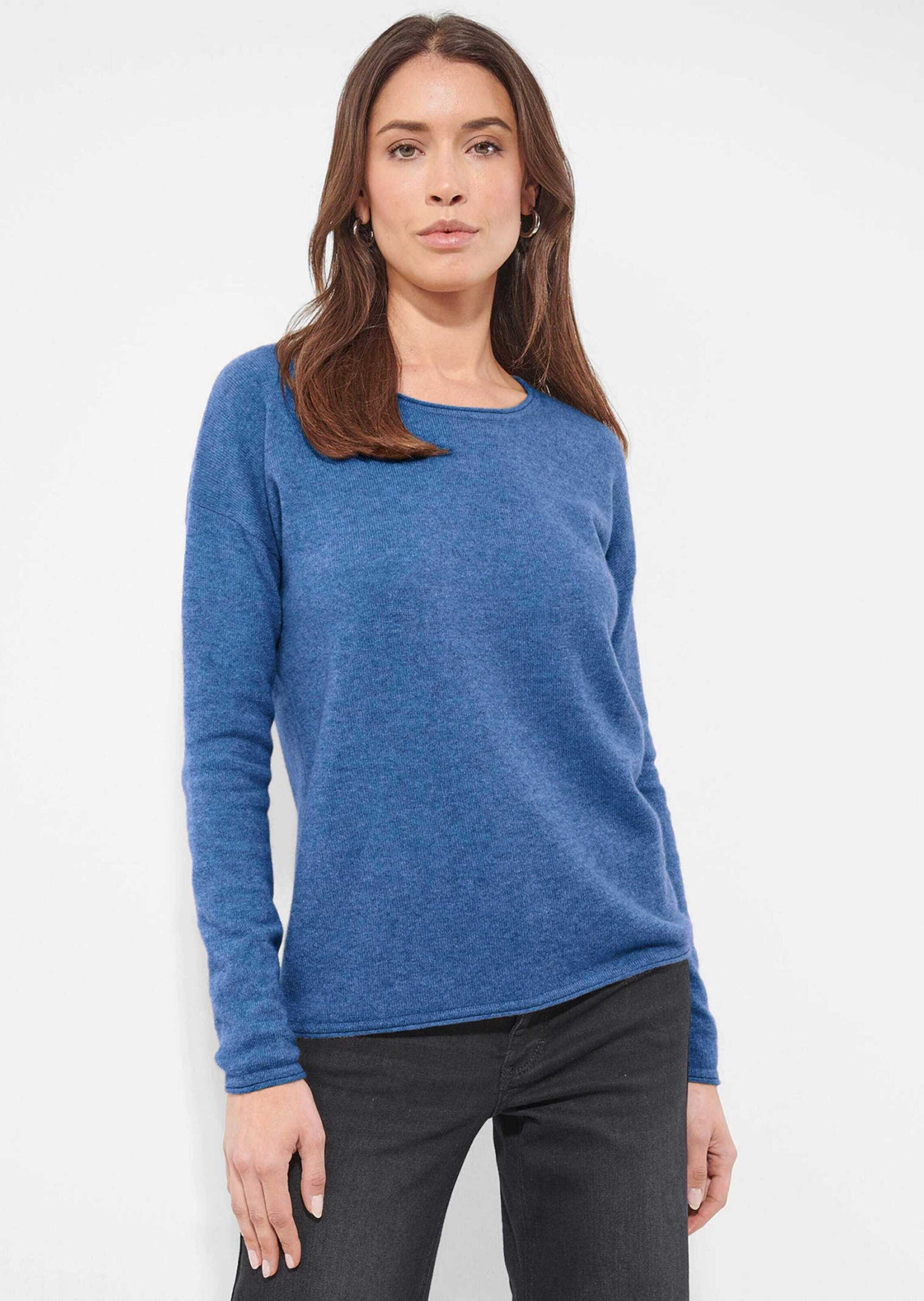Alba Moda Strickpullover Pullover mit Rundhalsausschnitt